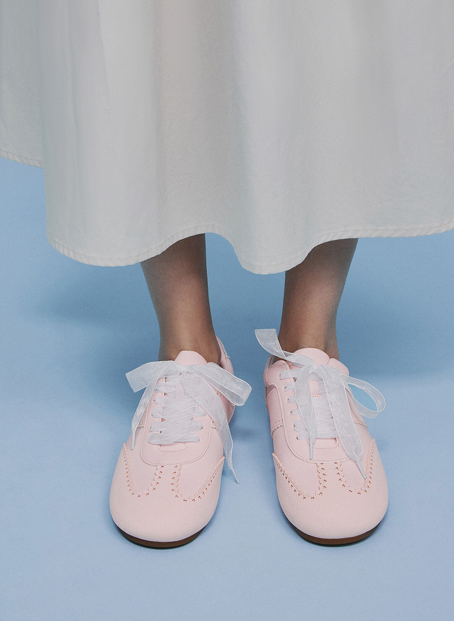 Cece Heart Sheer-Lace Sneakers, Light Pink, hi-res