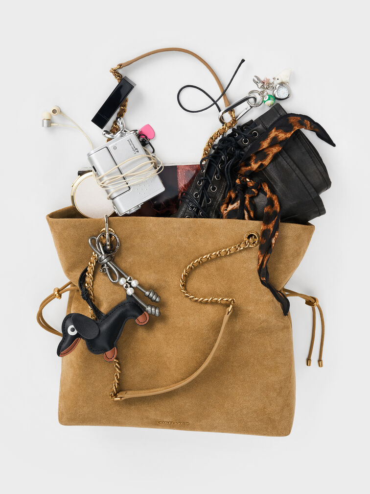 Arya Recycled Suede Braided-Strap Double-Handle Tote Bag, Sahara Sand, hi-res