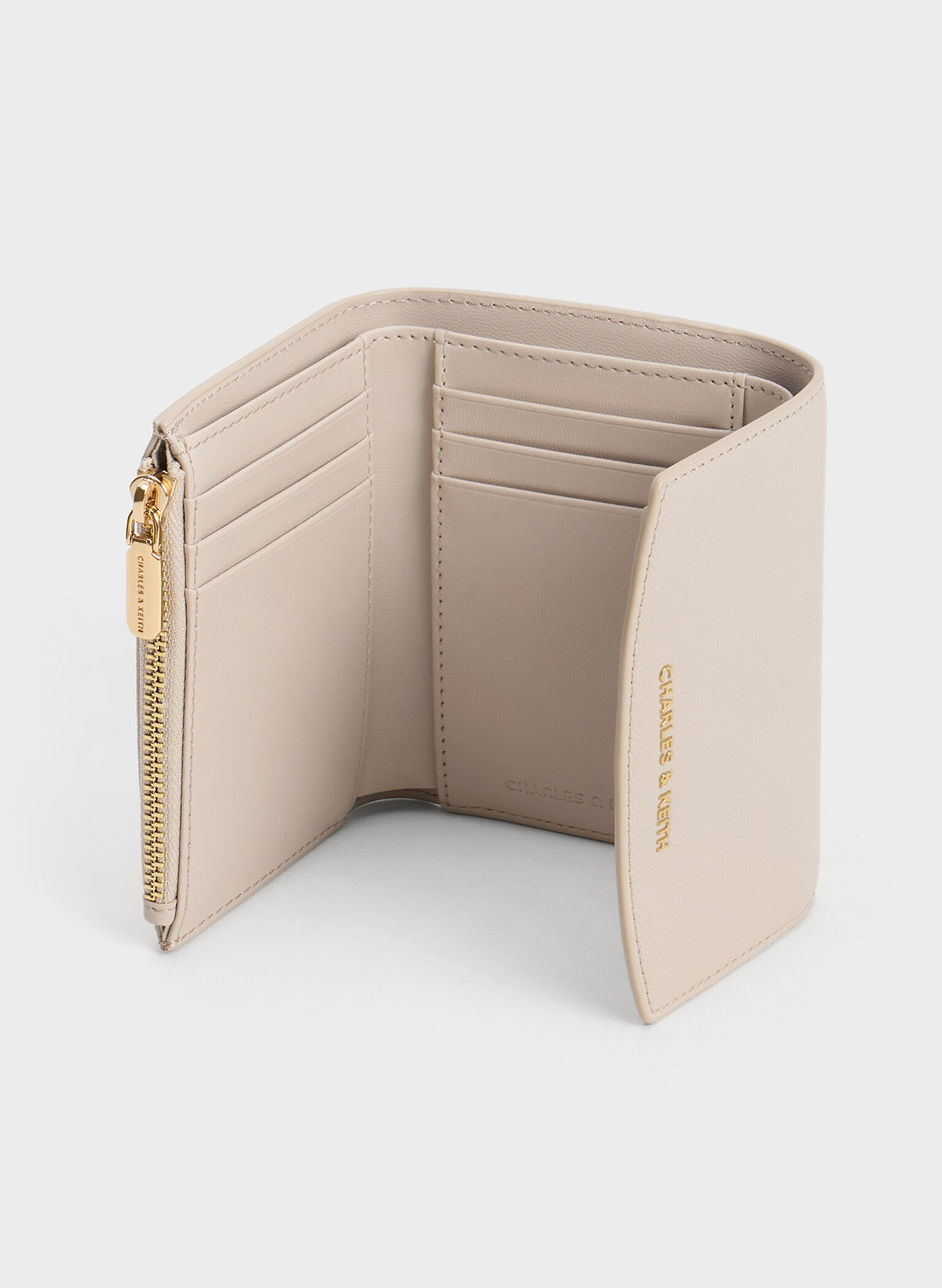Briony Curved Flap Wallet, Oat, hi-res