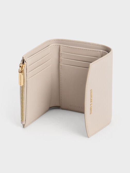 Briony Curved Flap Wallet, Oat, hi-res