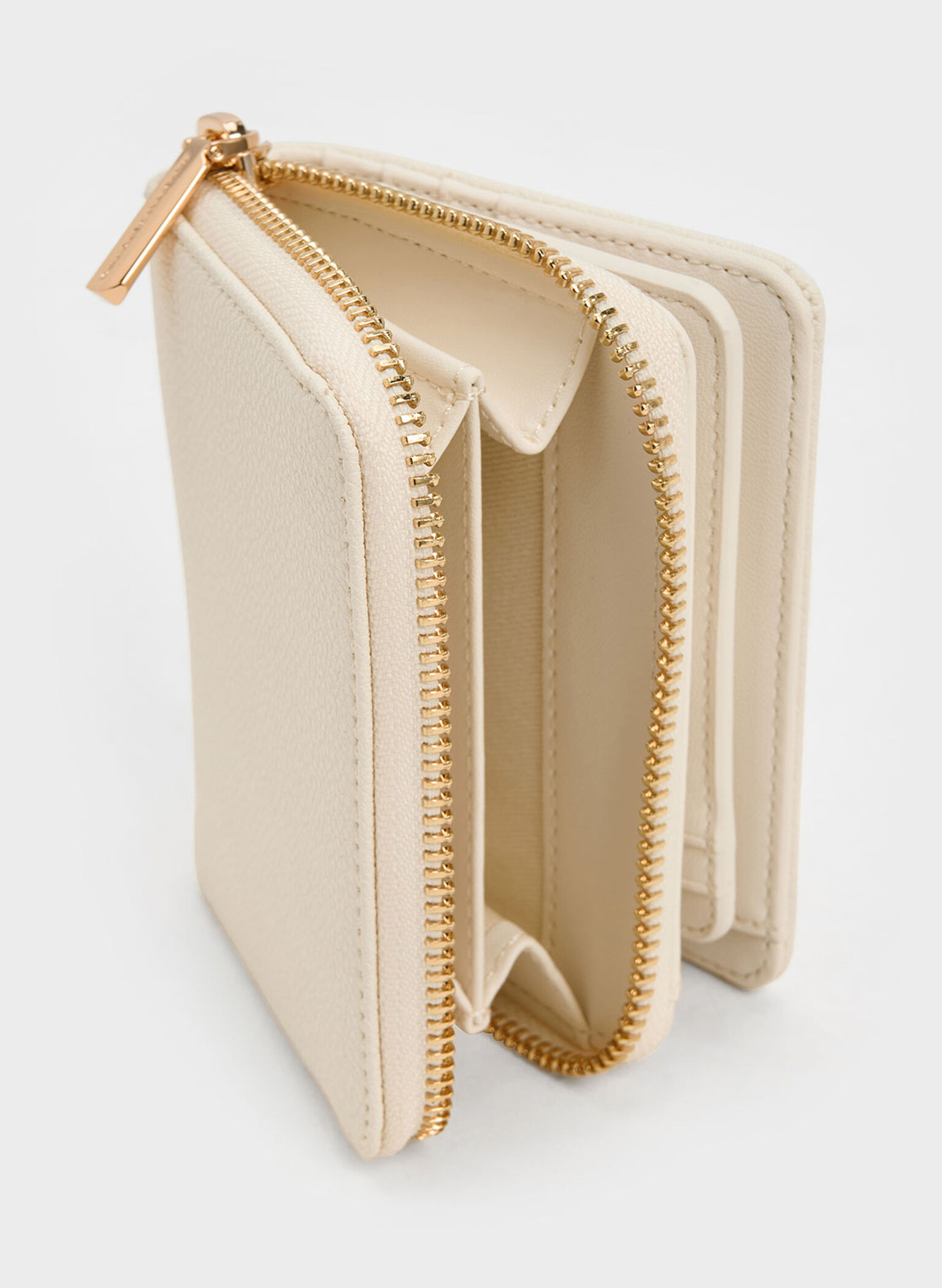 Finley Zip-Around Small Wallet, Cream, hi-res