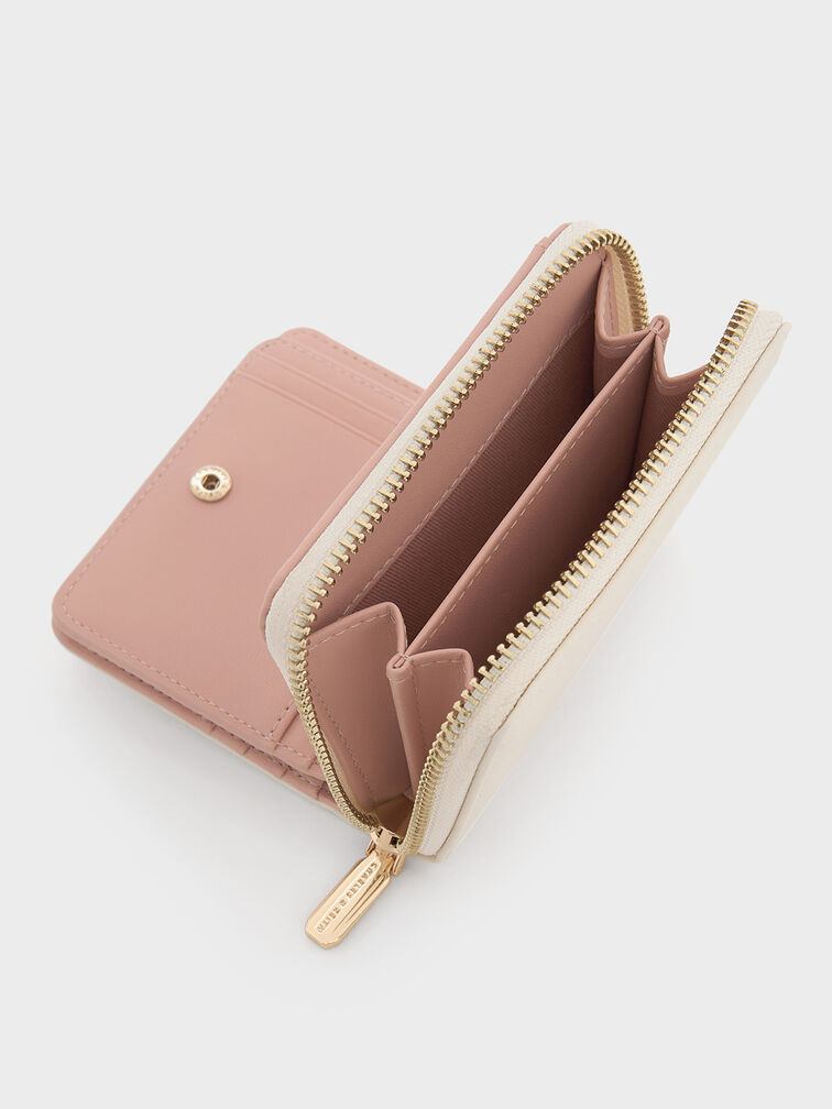 Finley Zip-Around Small Wallet, Cream, hi-res