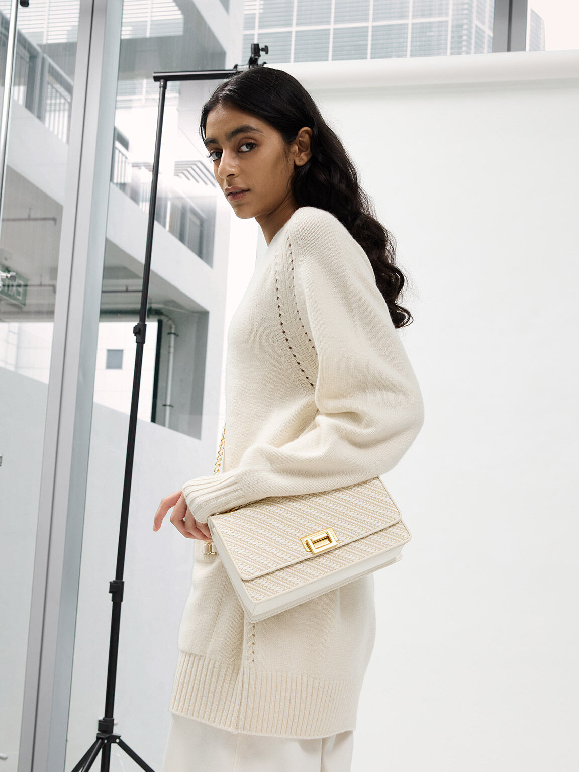 chain handle shoulder bag