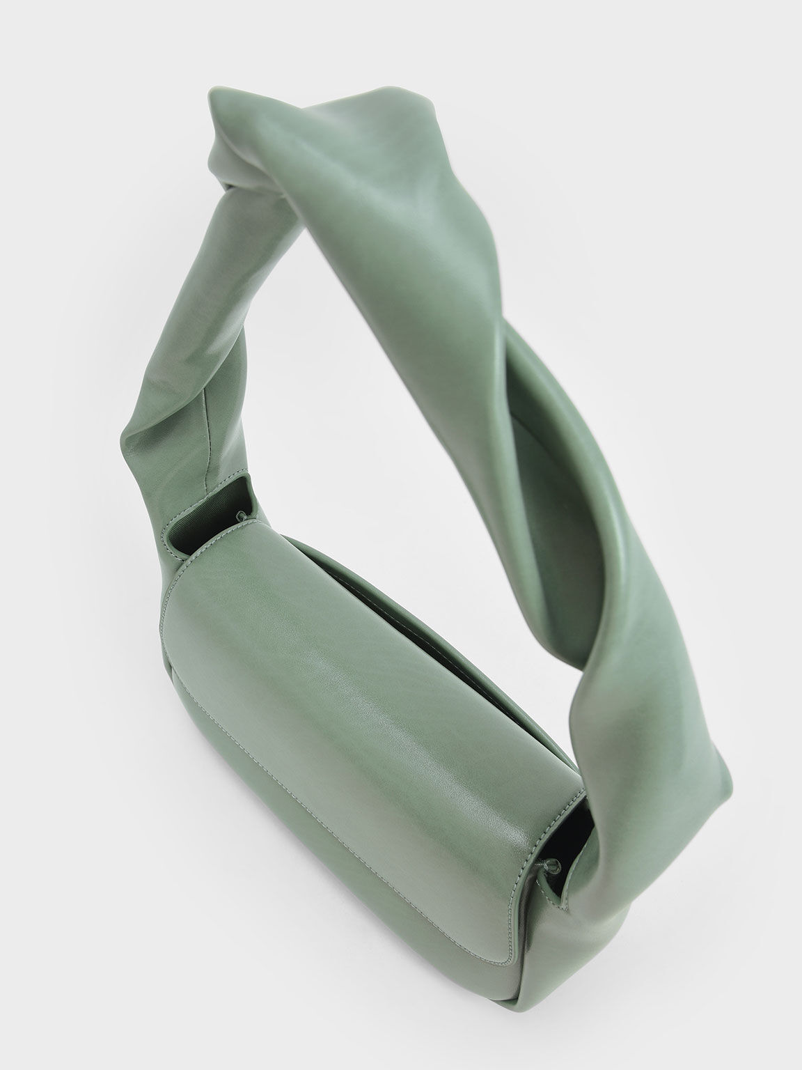 Willow Twist Top Handle Shoulder Bag, Sage Green, hi-res