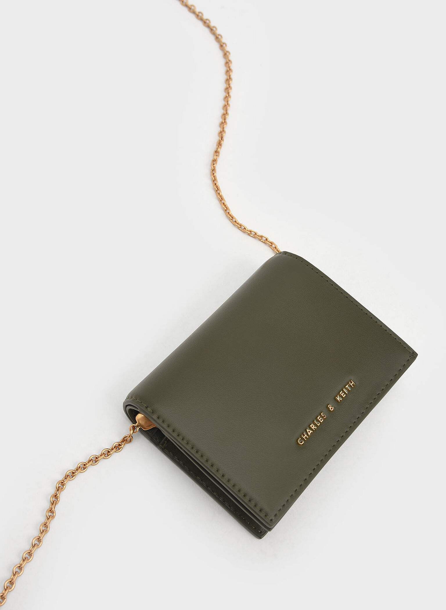 Snap Button Mini Short Wallet, Olive, hi-res