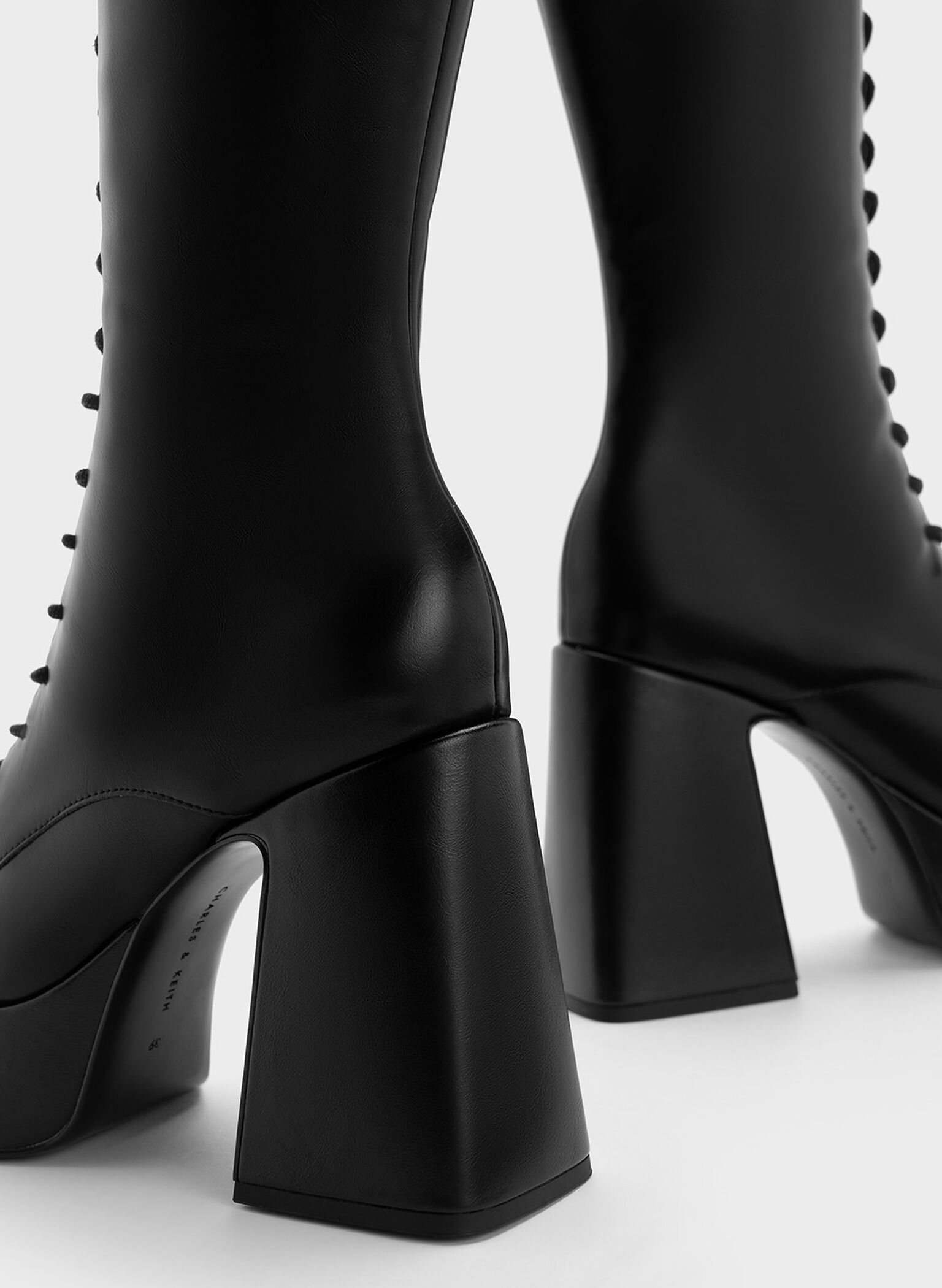 Orla Platform Knee-High Boots, Black, hi-res