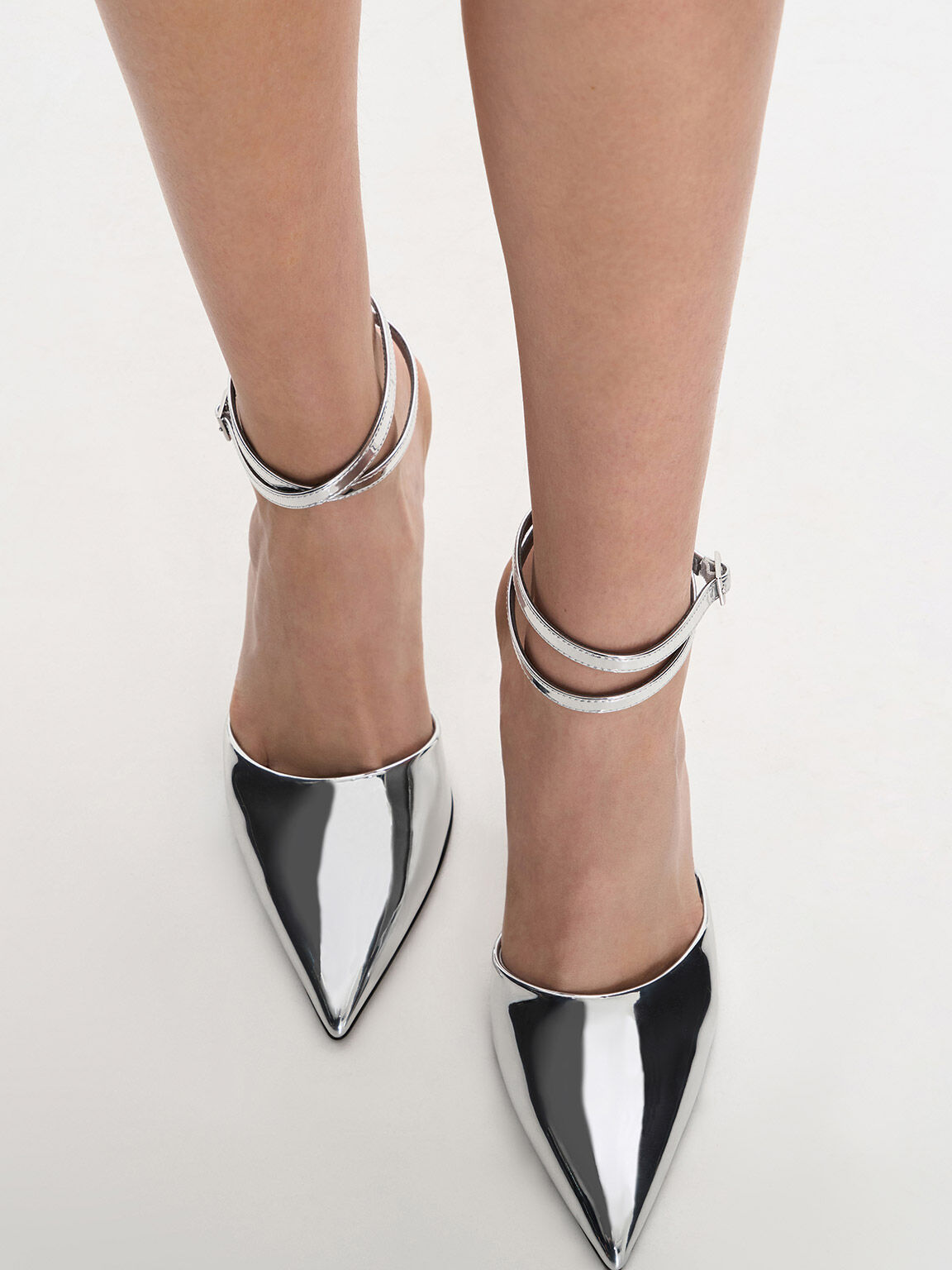 Pointy strap heels clearance