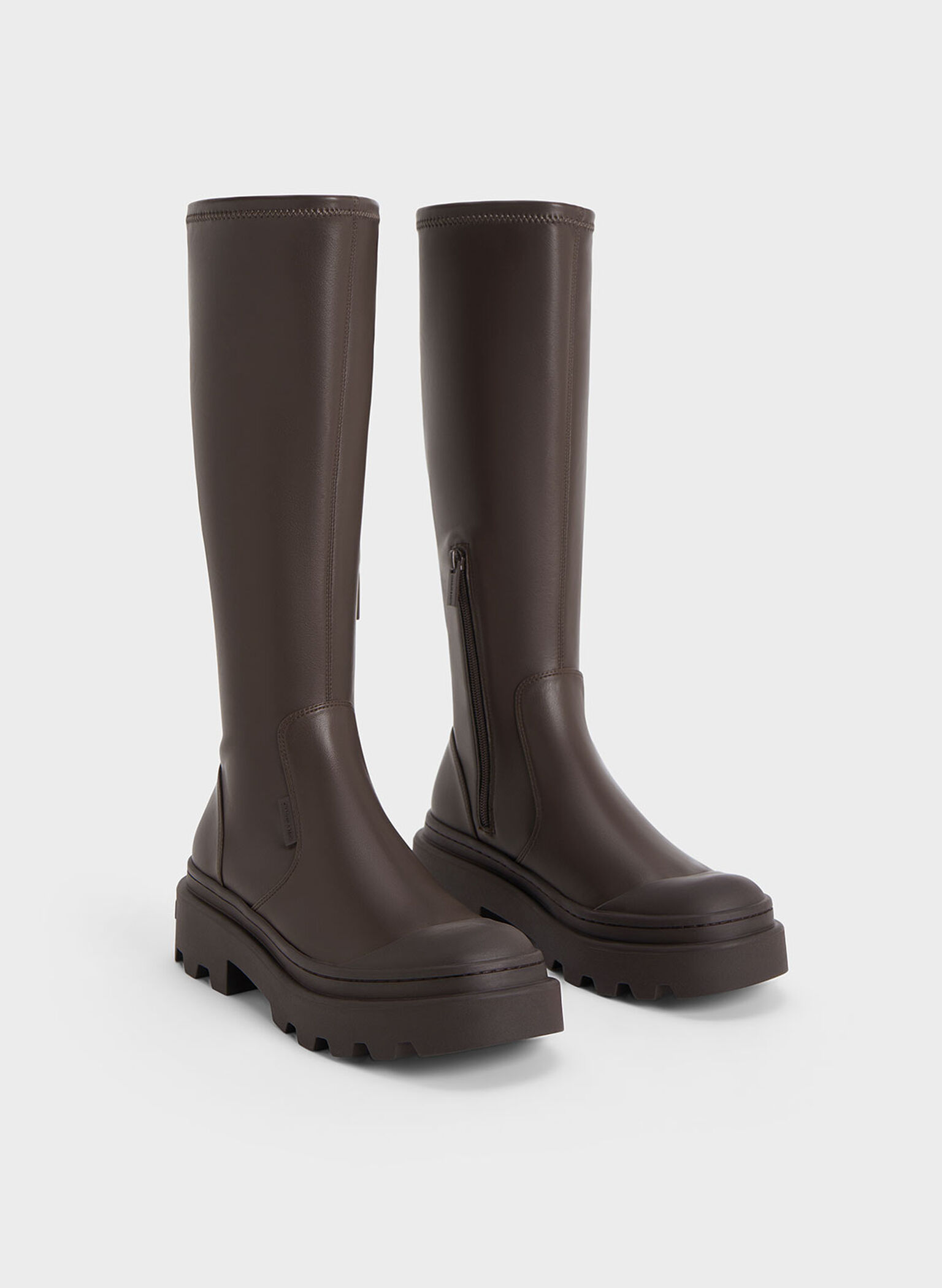 Indra Knee-High Boots, Dark Brown, hi-res