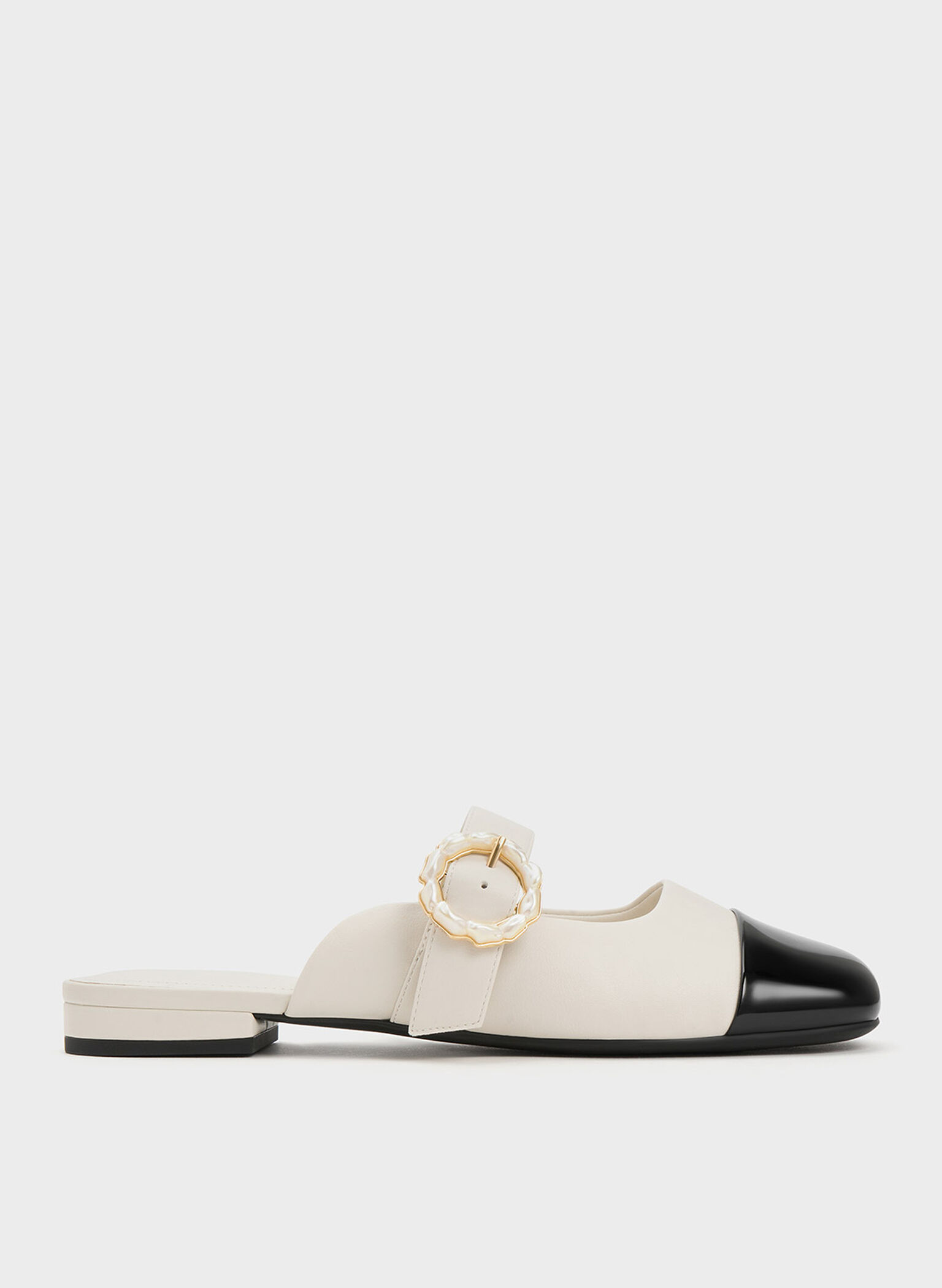 Patent Pearl Buckle Mary Jane Mules, Multi, hi-res
