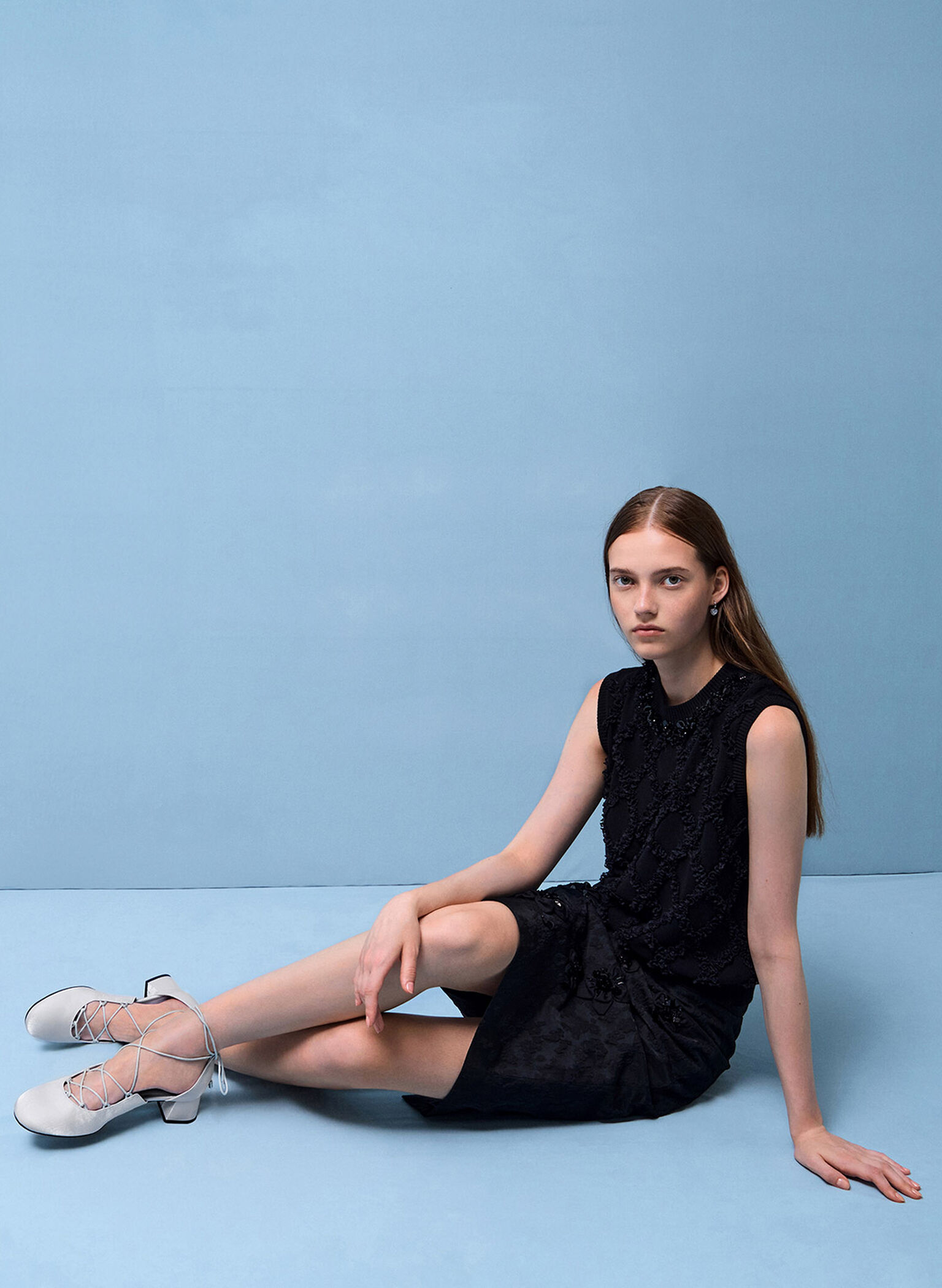 Lace-Up Tie-Around D'Orsay Pumps, Silver, hi-res