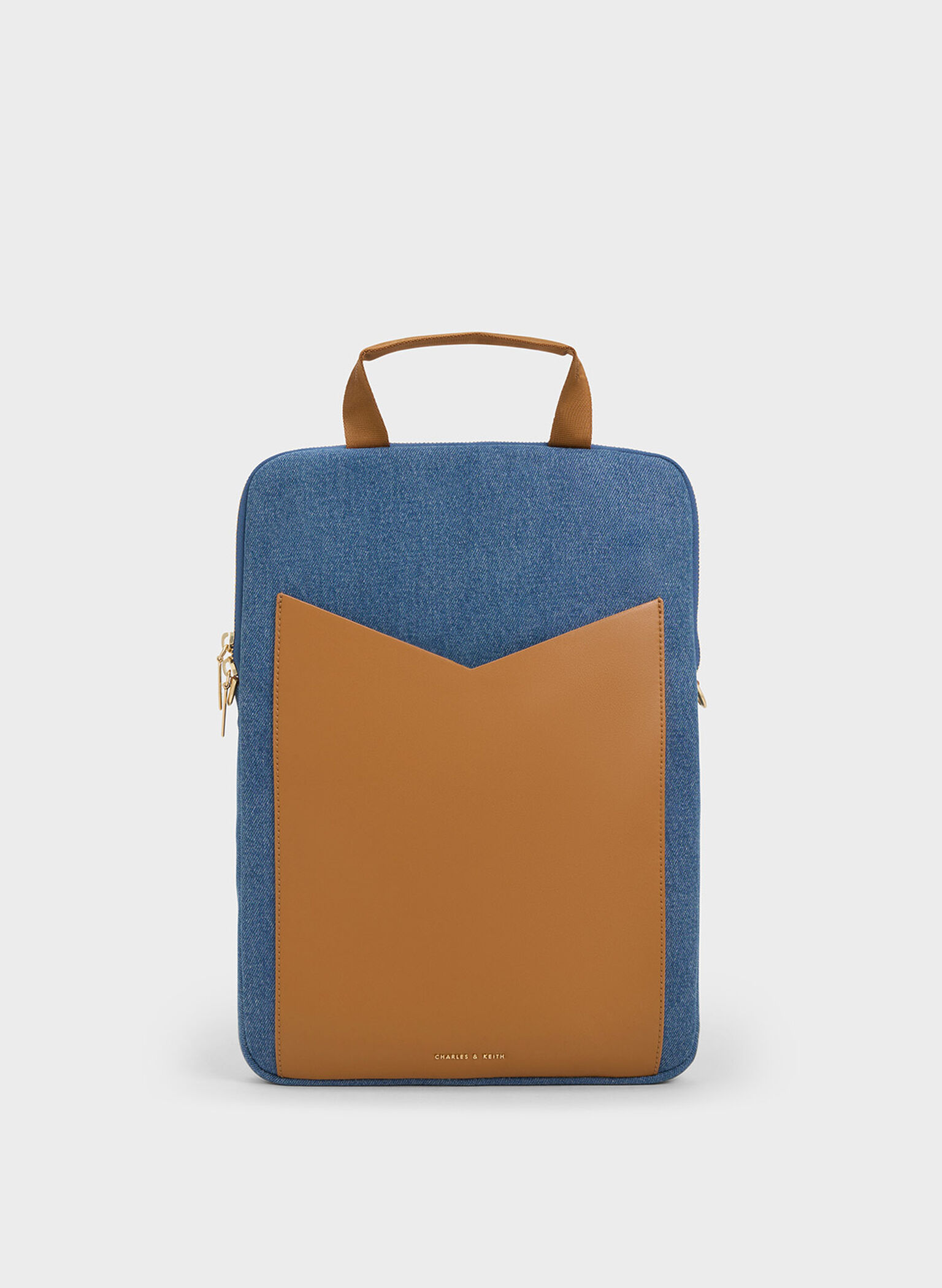 Gaia Denim Laptop Bag, Denim Blue, hi-res