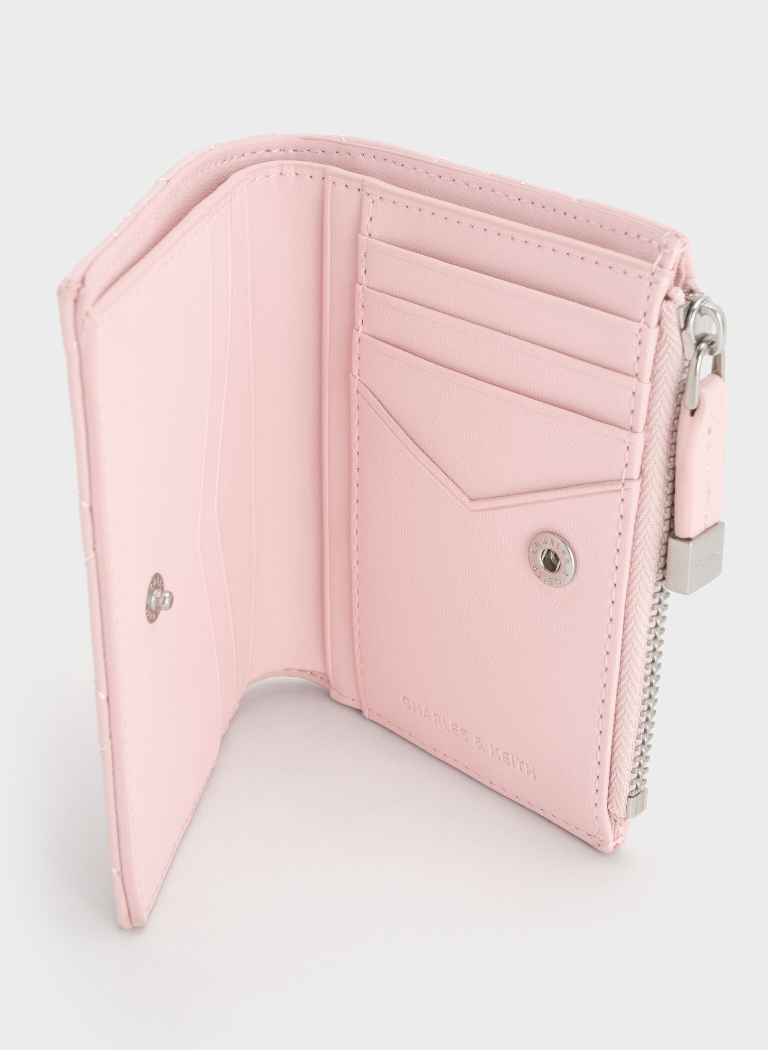 Duo Quilted Small Wallet, Cotton Candy Pink, hi-res