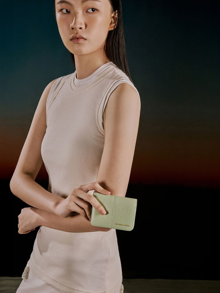 Simone Small Wallet, Matcha Green, hi-res