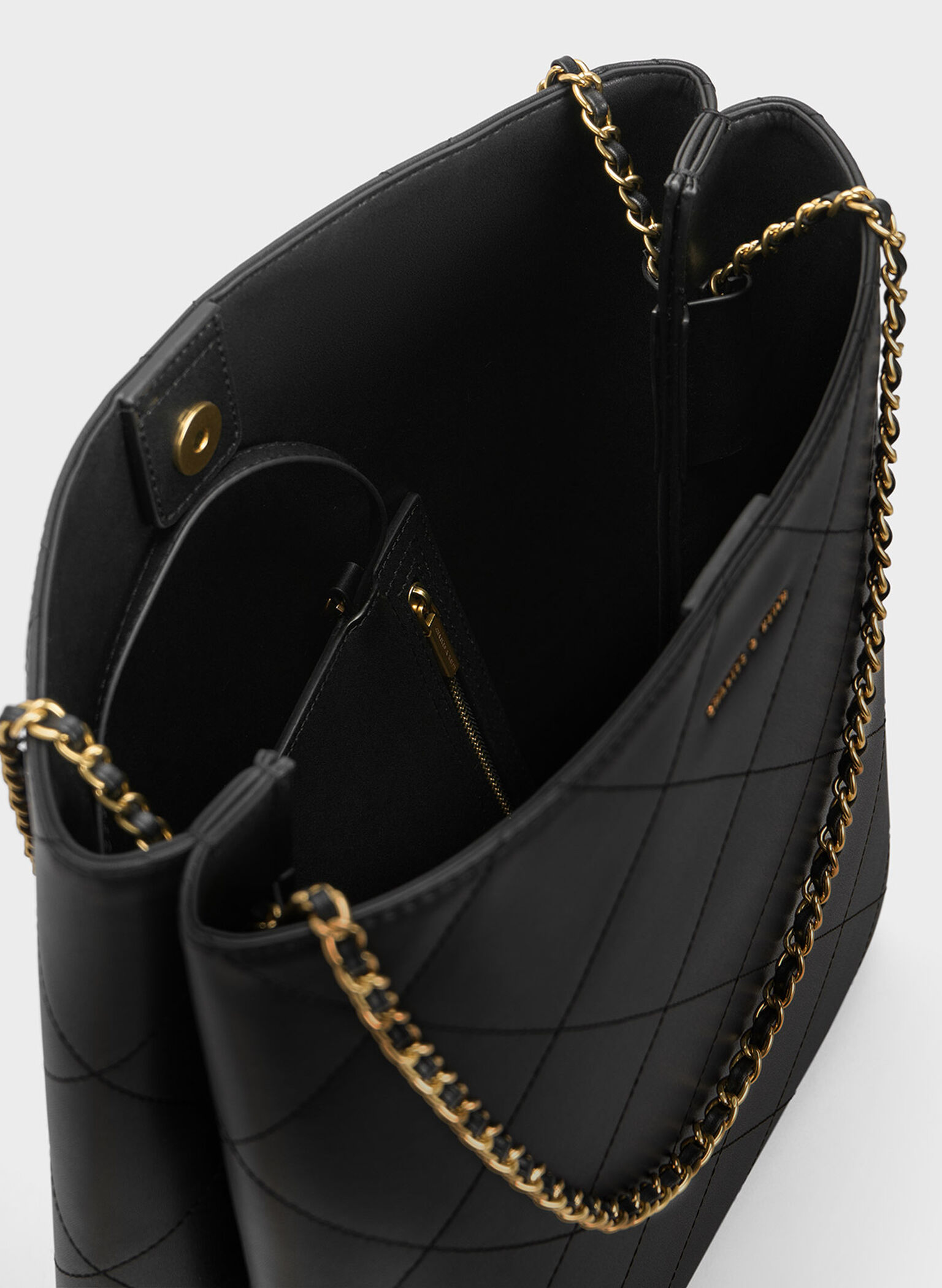 Leia Braided Handle Tote Bag, Black, hi-res
