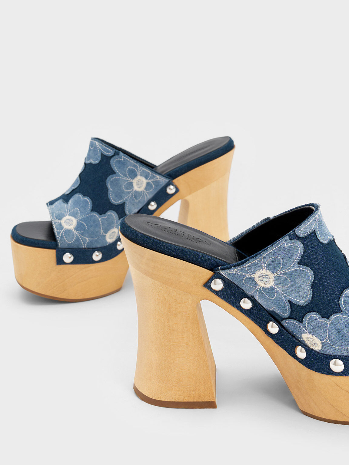 Denim clogs hotsell