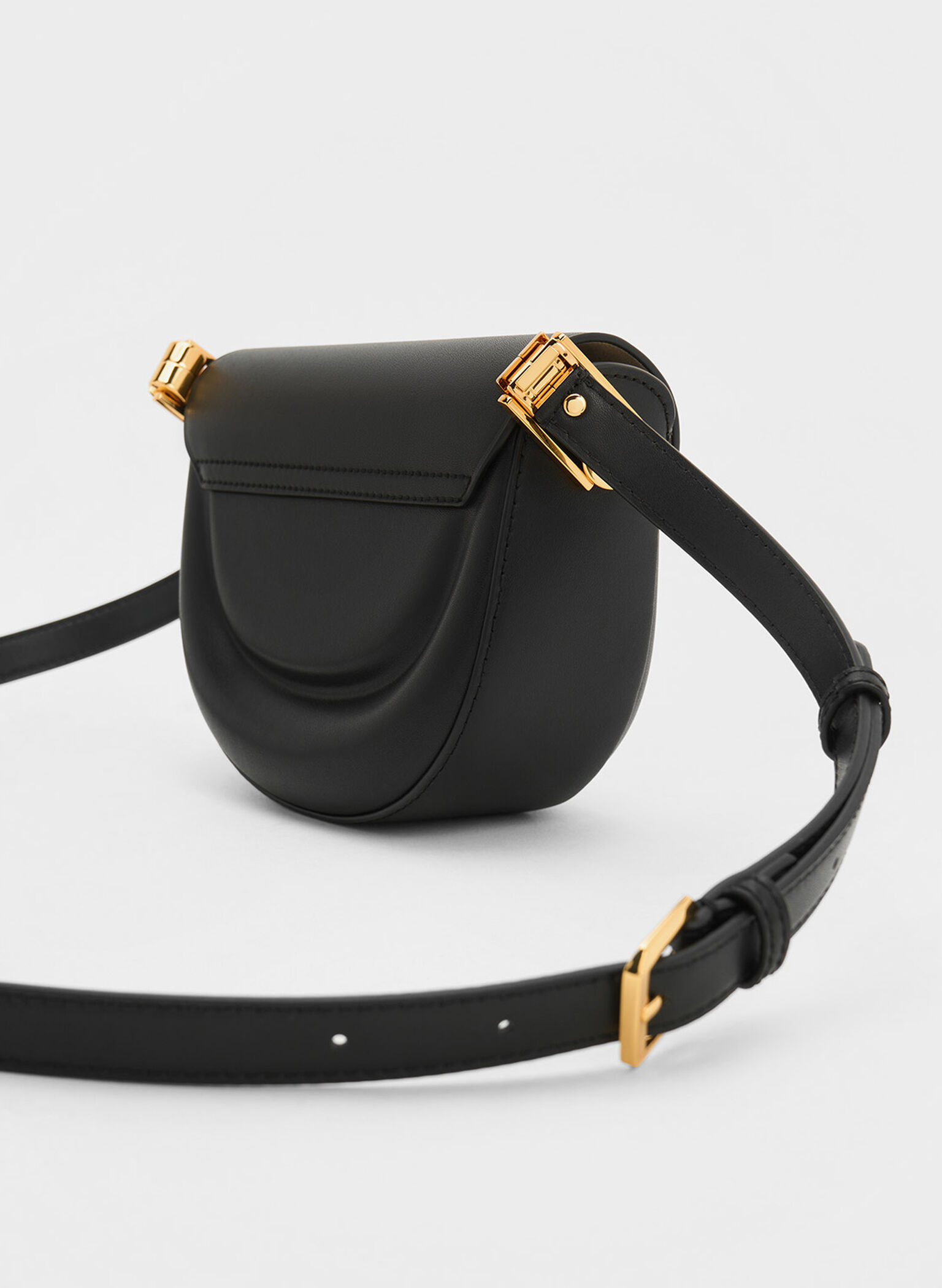 Koa Half-Moon Saddle Bag, Black, hi-res