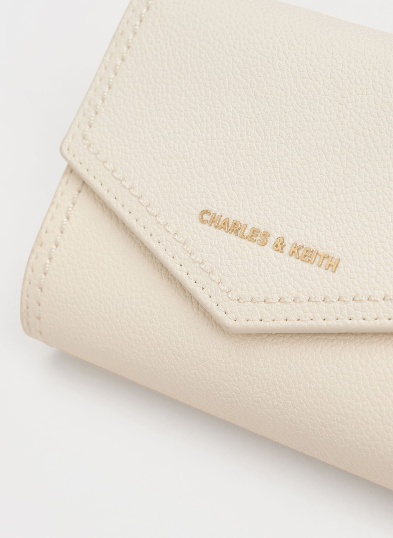 Stitch Trim Envelope Wallet, Cream, hi-res