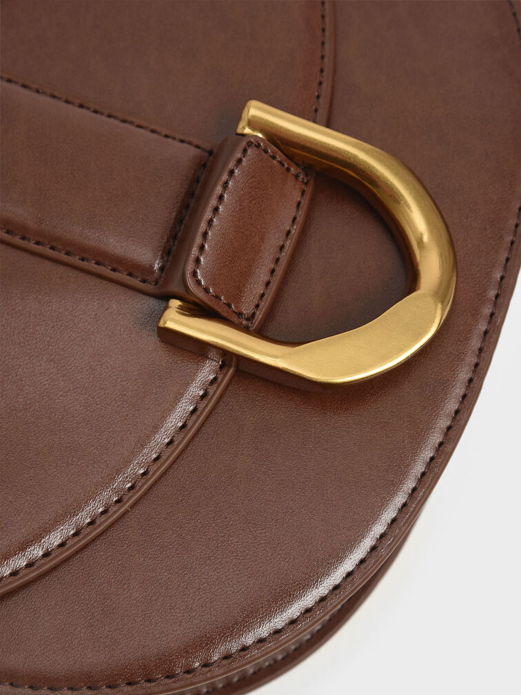Gabine Saddle Bag, Dark Brown, hi-res