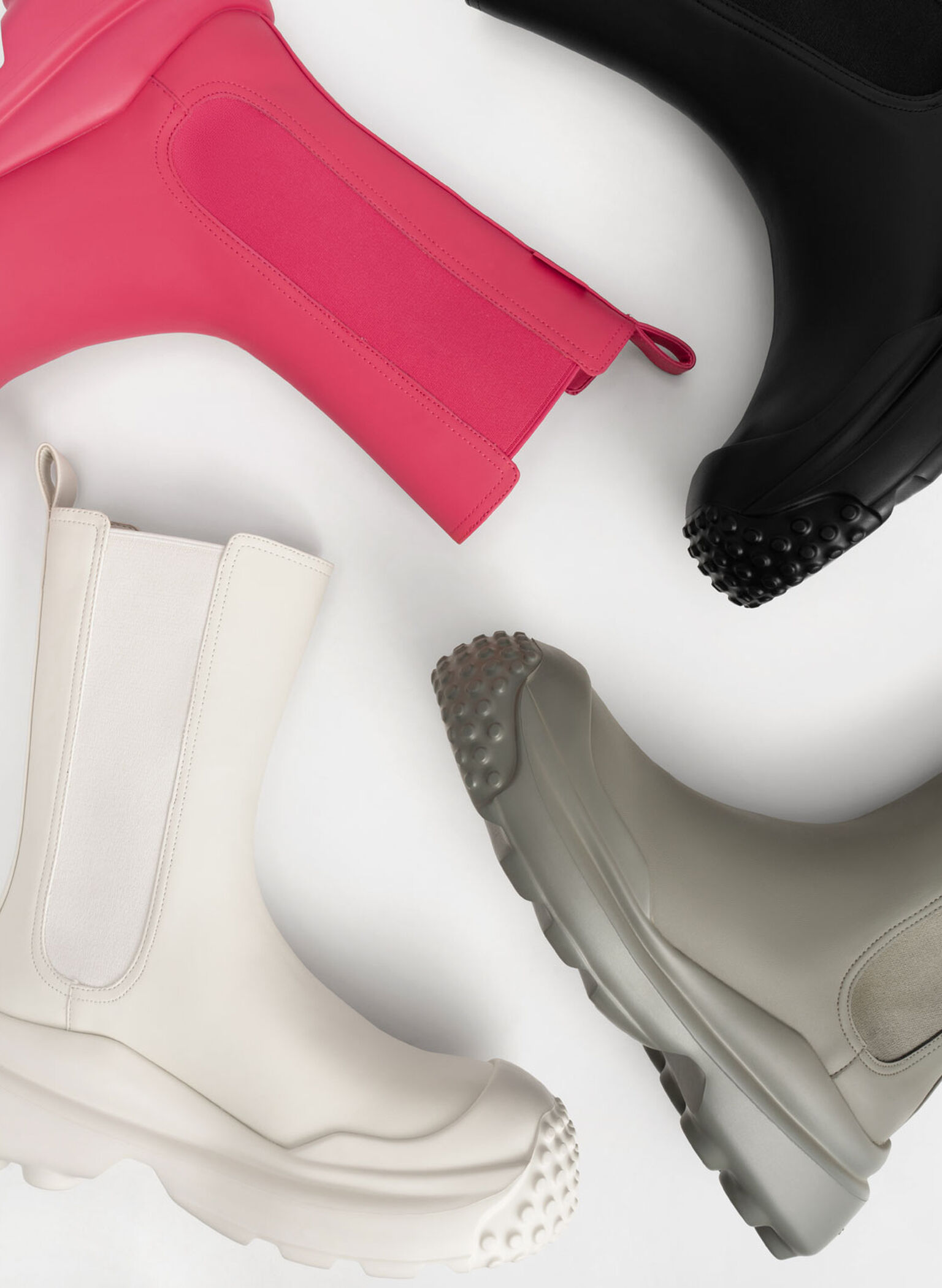 Elba Round-Toe Chelsea Boots, Chalk, hi-res