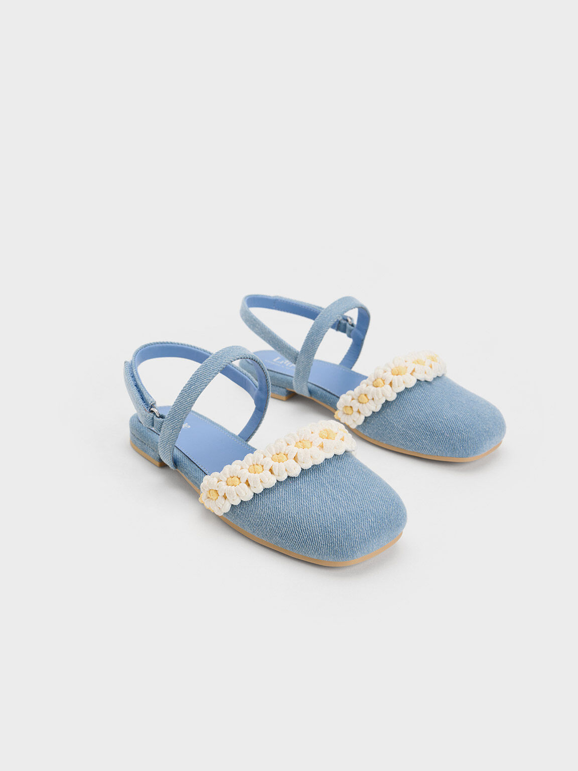 Blue slingback flats cheap