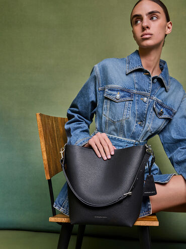 Beryl Bucket Bag, Noir, hi-res