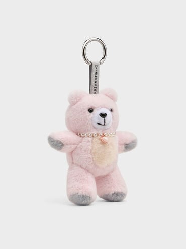 Dodie Heart-Necklace Pink Bear Charm, Multi, hi-res
