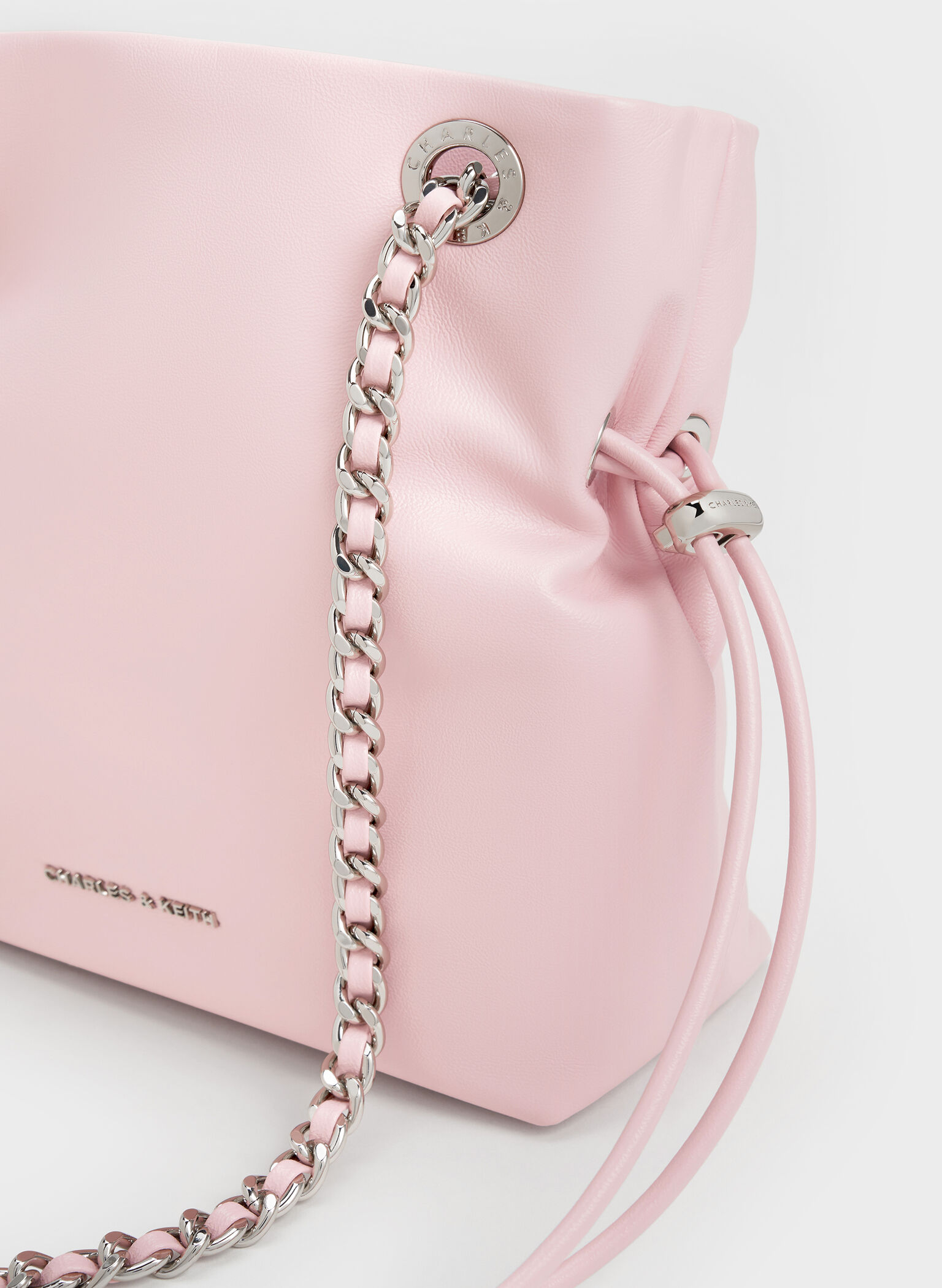Arya Braided-Strap Double-Handle Crossbody Bag, Cotton Candy Pink, hi-res