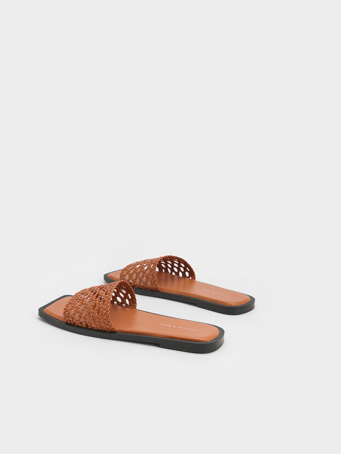 Woven leather slide sandals best sale