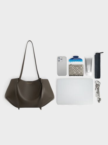 Calla Tote Bag, Dark Moss, hi-res