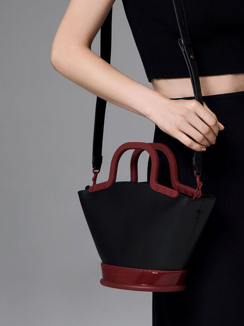 Fan Double Handle Tote Bag, Red, hi-res