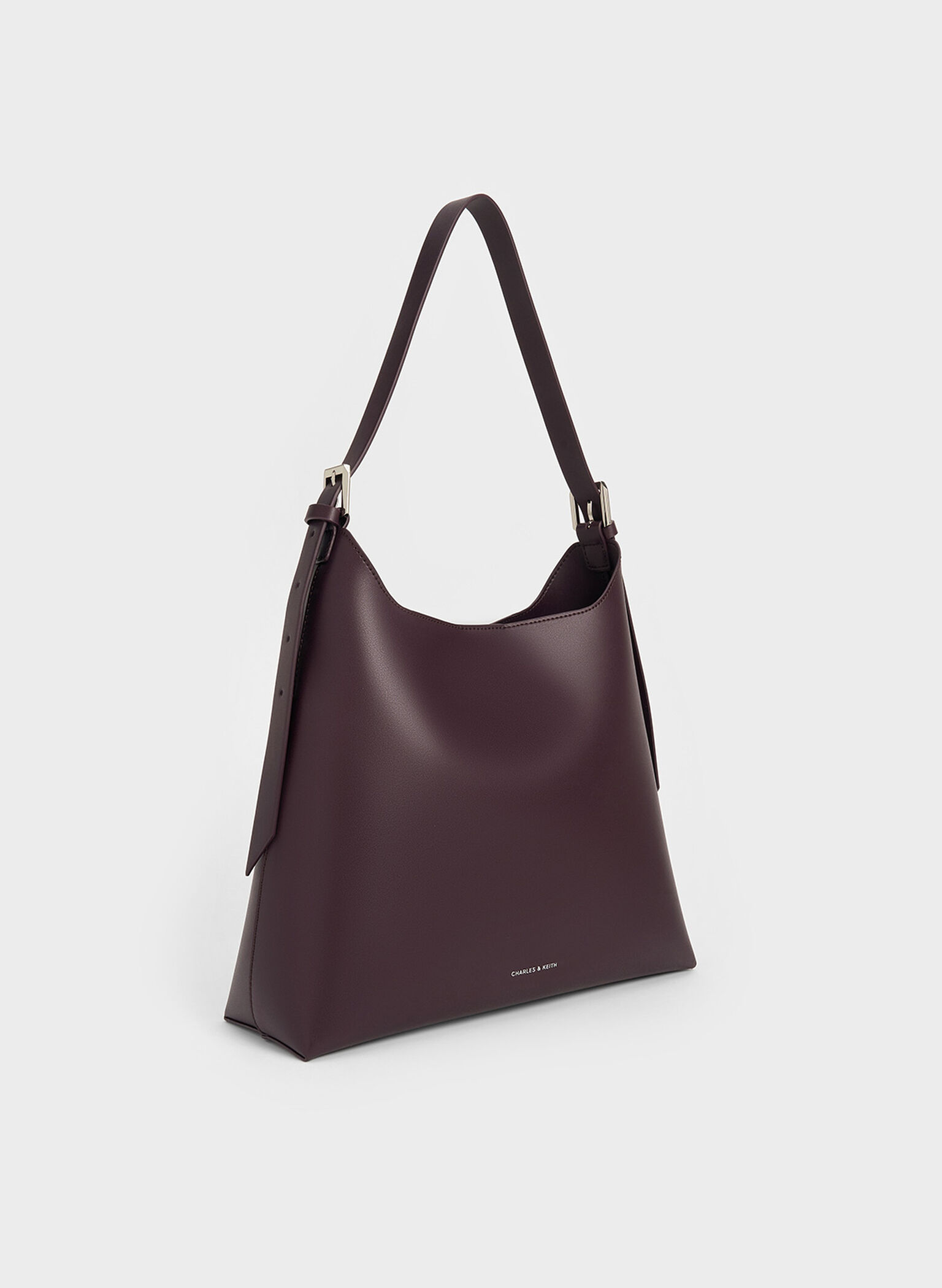 Hertha Trapeze Slouchy Hobo Bag, Burgundy, hi-res