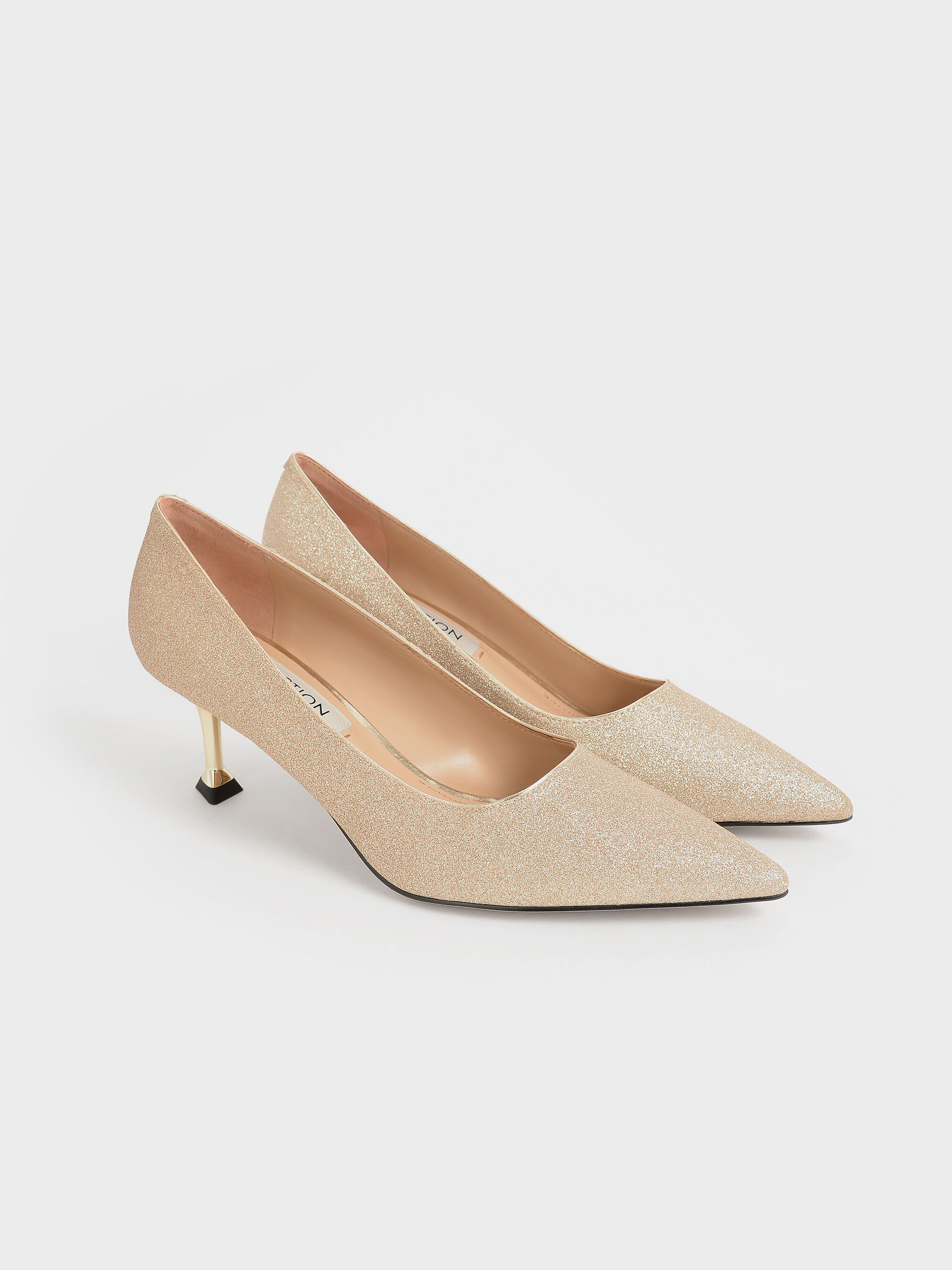 Charles and keith gold hotsell heels