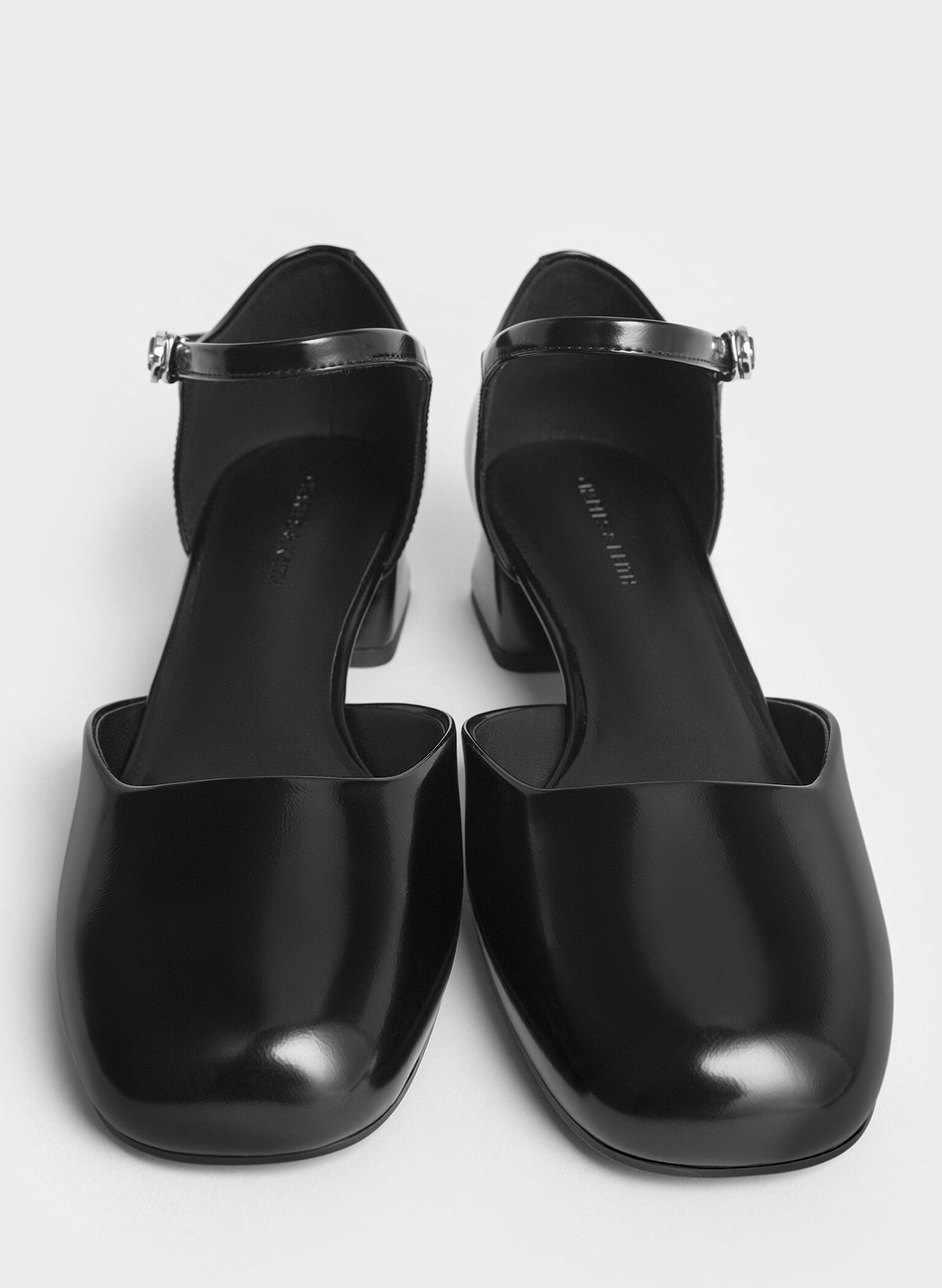 D'Orsay Ankle-Strap Pumps, Black Box, hi-res