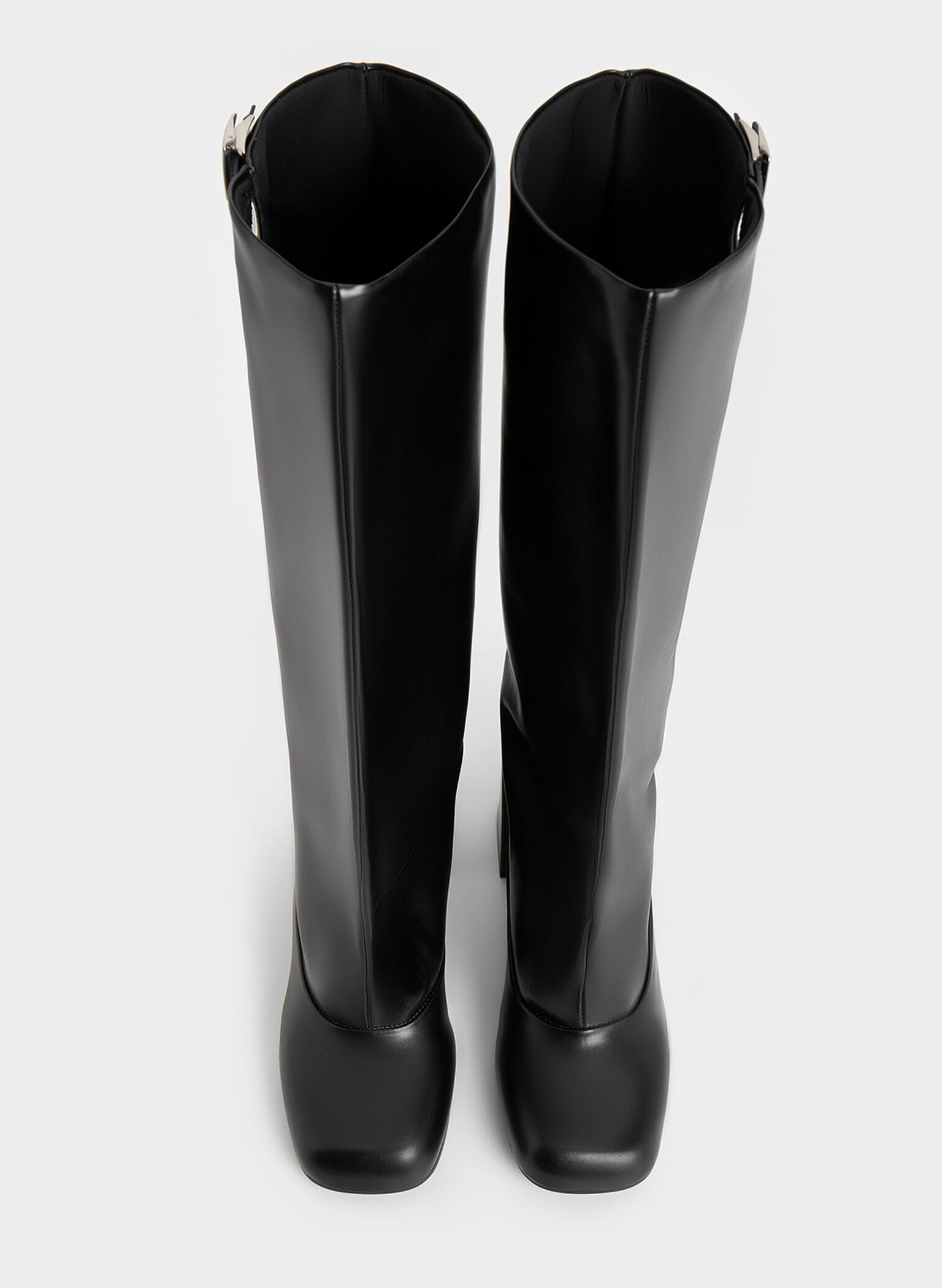 Robbie Platform Knee-High Boots, Black, hi-res
