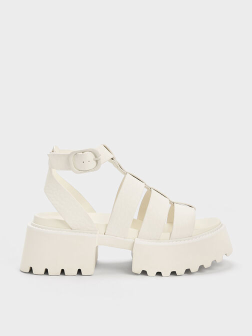 Nadine Gladiator Platform Sandals, Chalk, hi-res