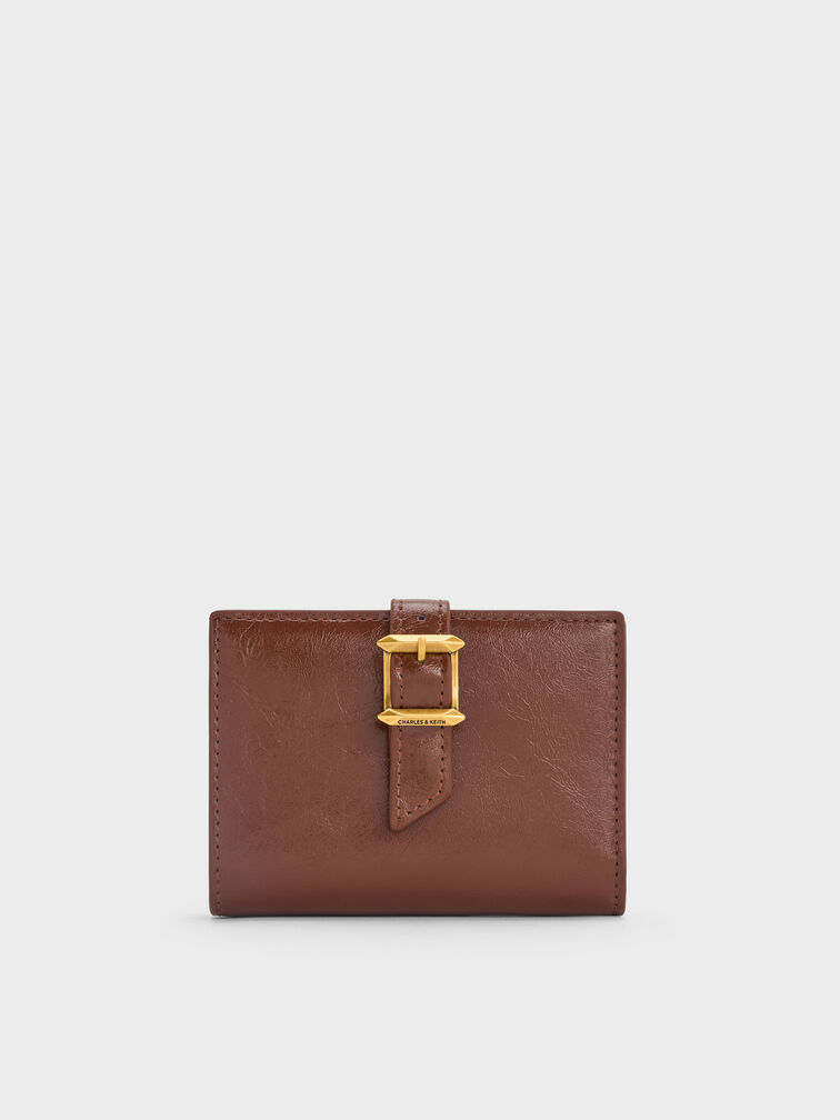 Bryna Belted Wallet, Dark Brown, hi-res
