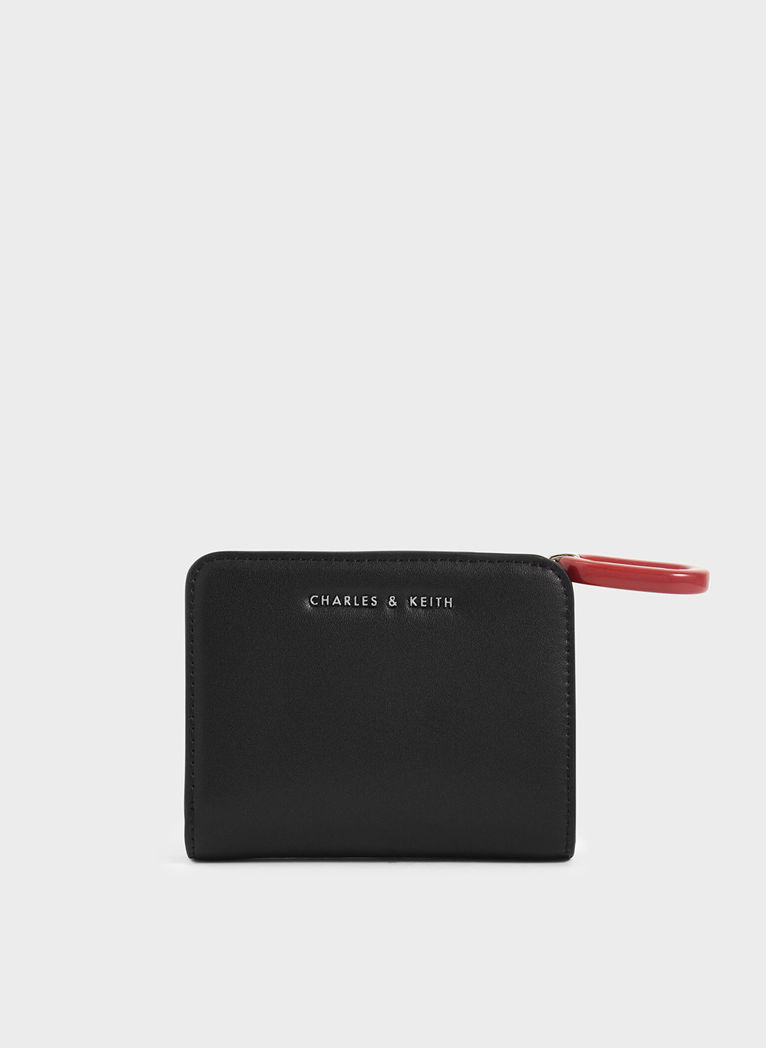 Mini Top Zip Small Wallet, Black, hi-res