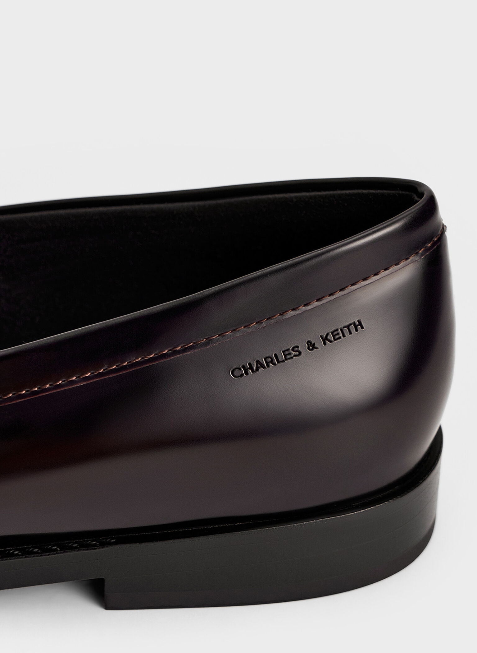 Ruched Penny Loafers, Burgundy, hi-res