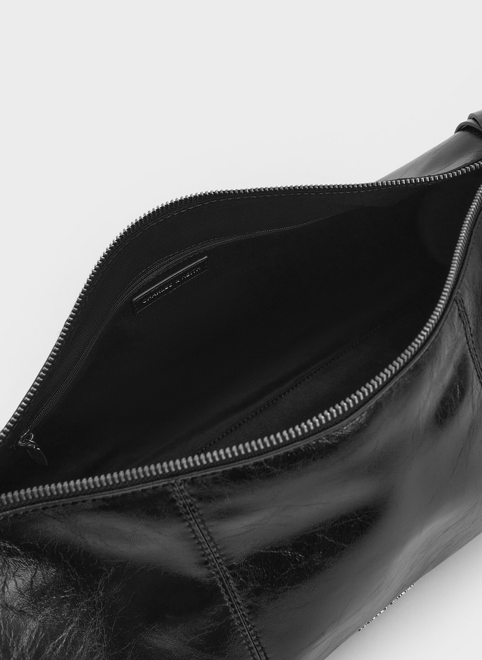 Bryna Panelled Grommet-Strap Crossbody Bag, Noir, hi-res
