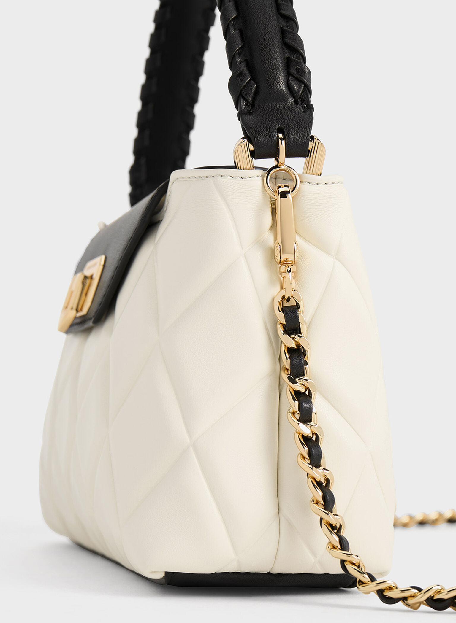 Arwen Quilted Braided-Strap Top Handle Bag, Multi, hi-res