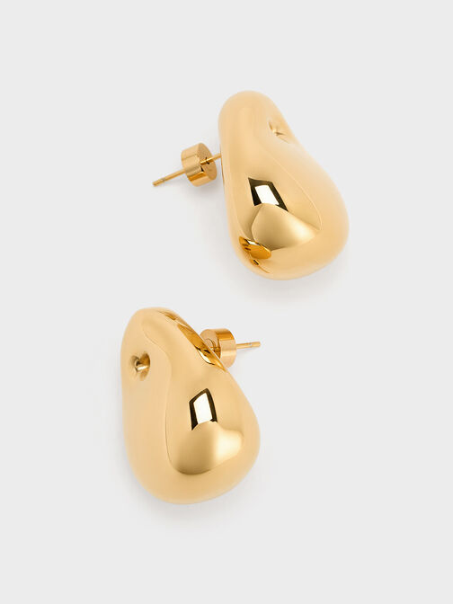 Eimear Teardrop Stud Earrings, Gold, hi-res