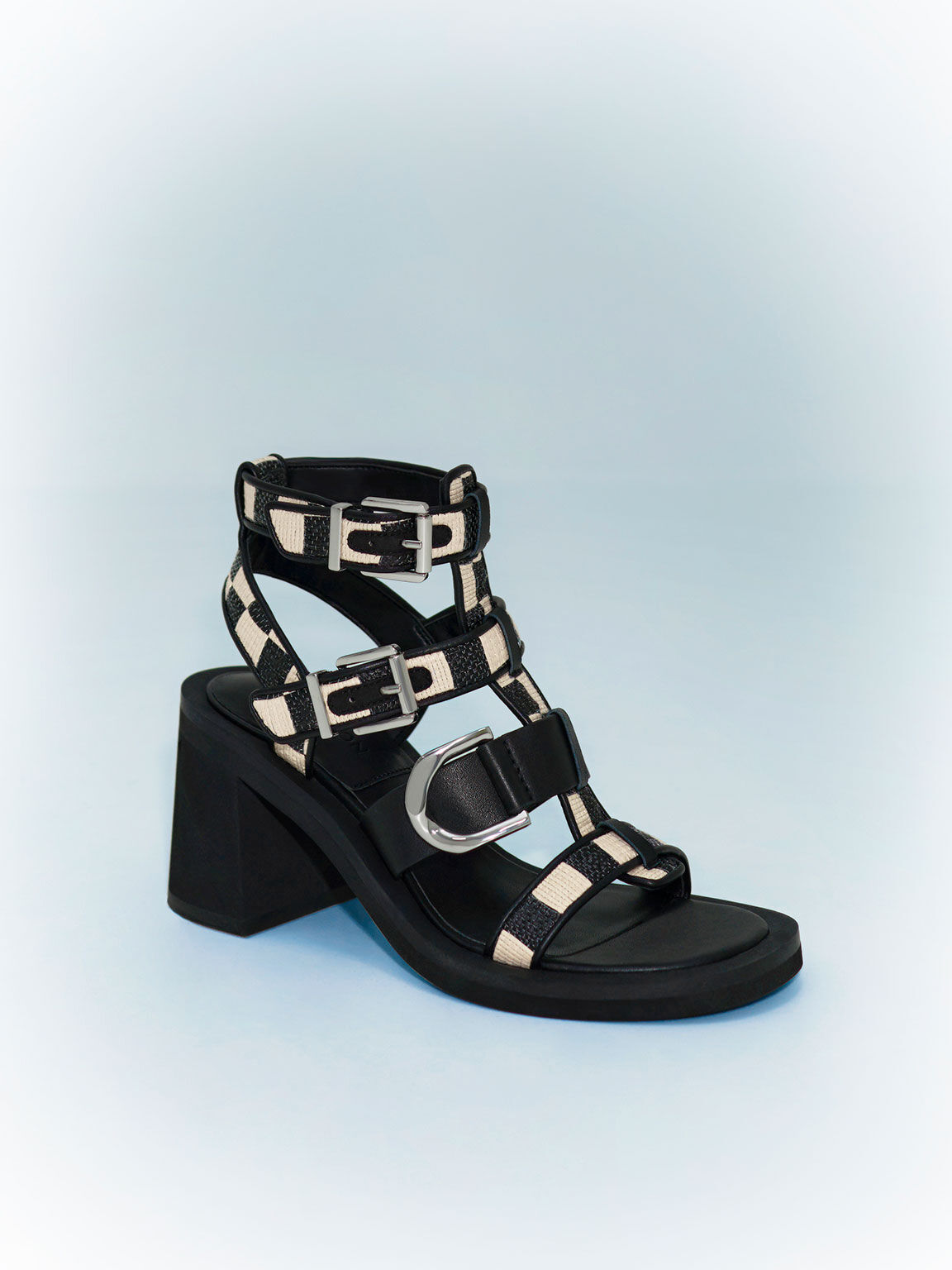 Studded gladiator cheap sandals block heel