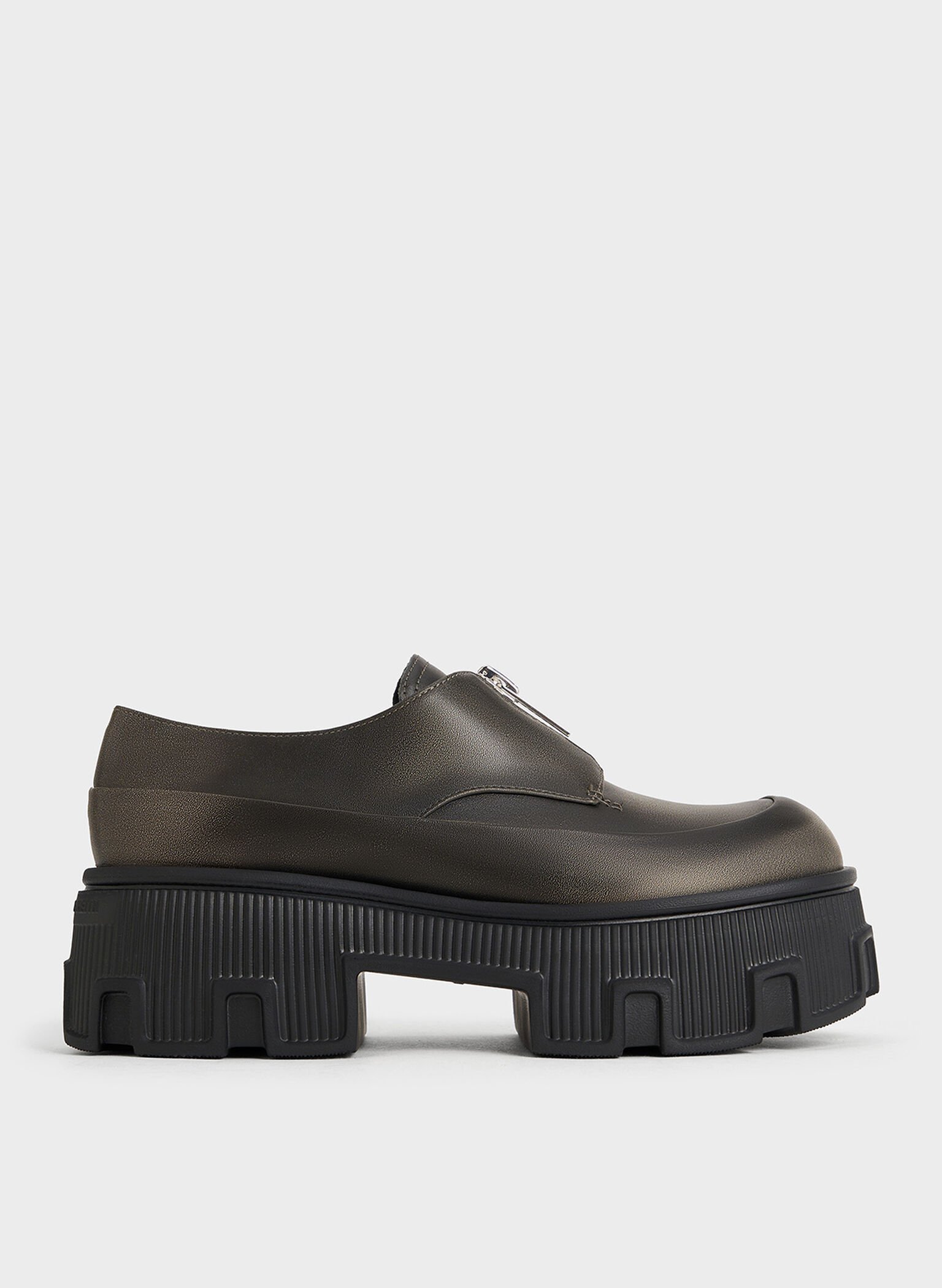 Zip-Up Platform Loafers, Multi, hi-res