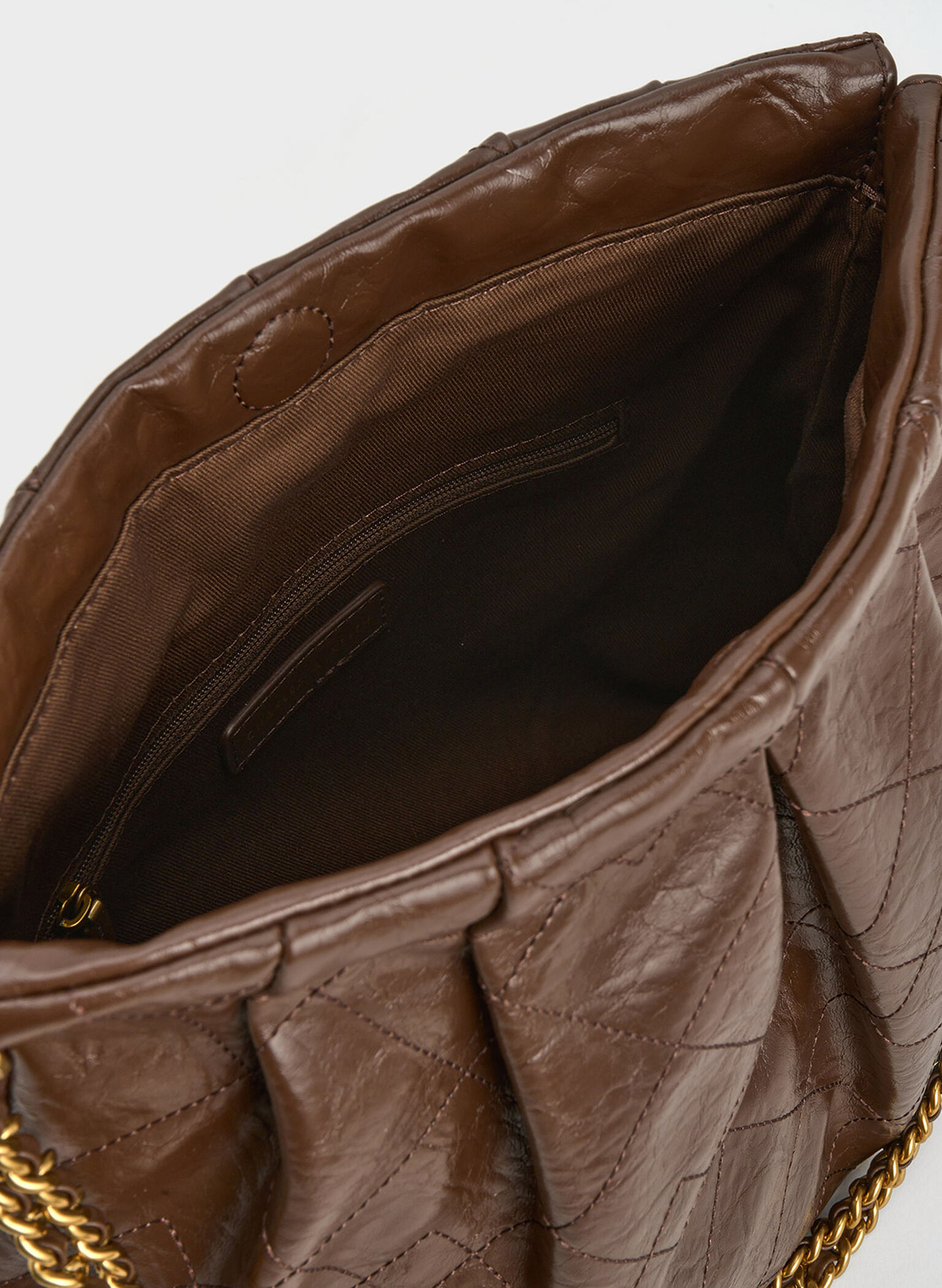 Duo Double Chain Hobo Bag, Dark Brown, hi-res