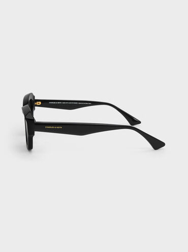 Onyx Recycled Acetate Cat-Eye Sunglasses, Black, hi-res