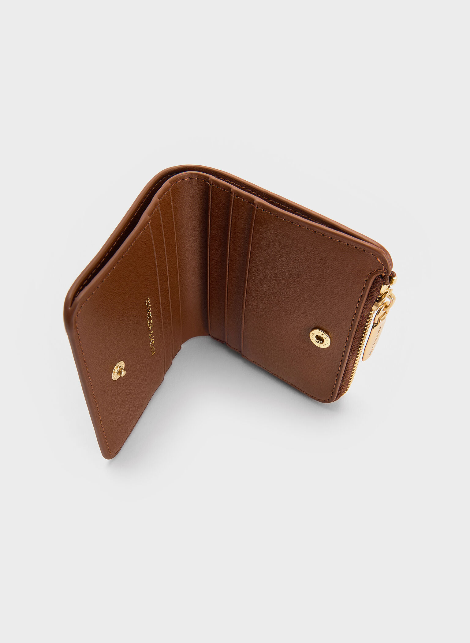 Keely Top Zip Small Wallet, Dark Brown, hi-res