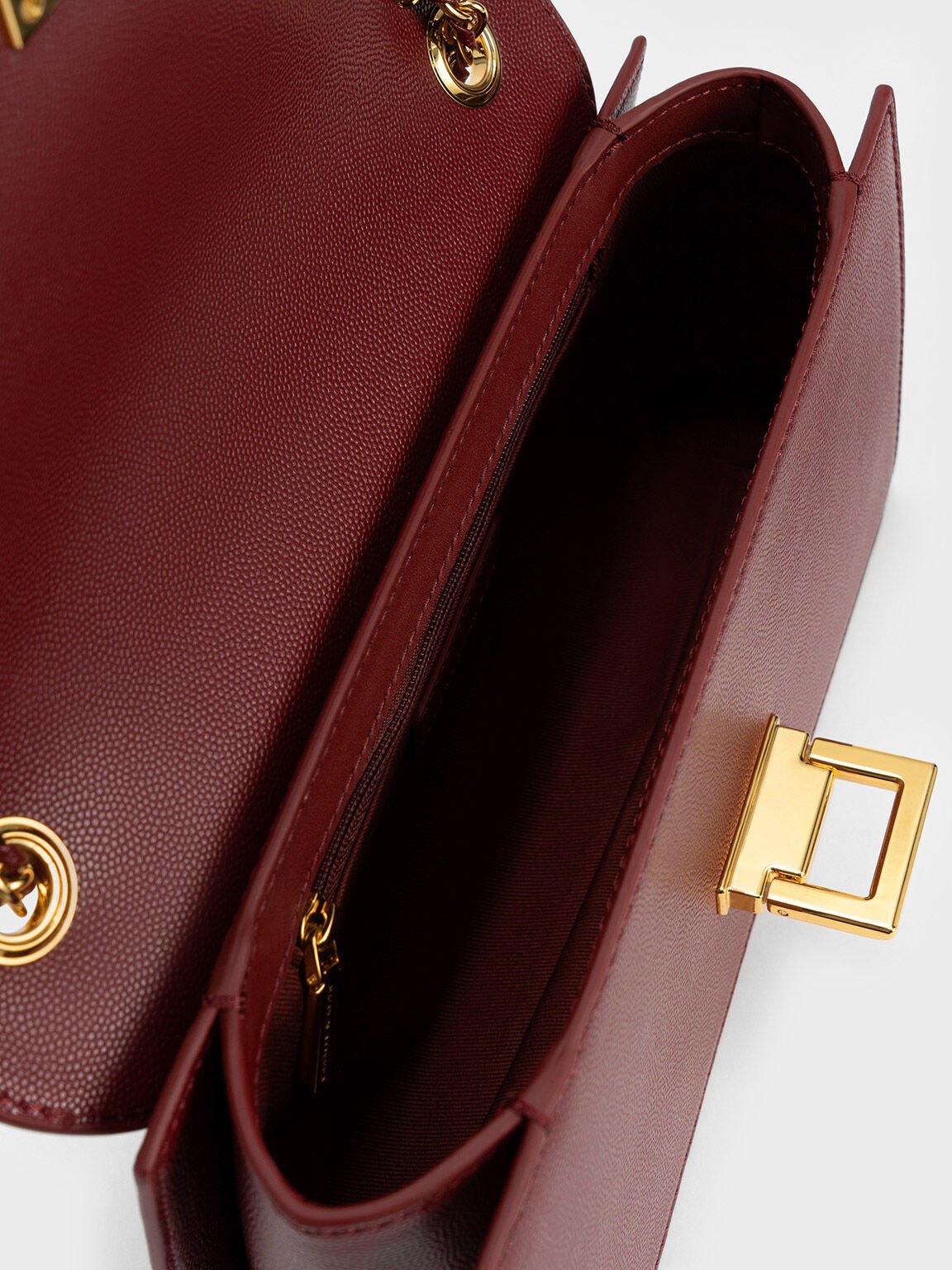 Charles and keith hot sale red sling bag