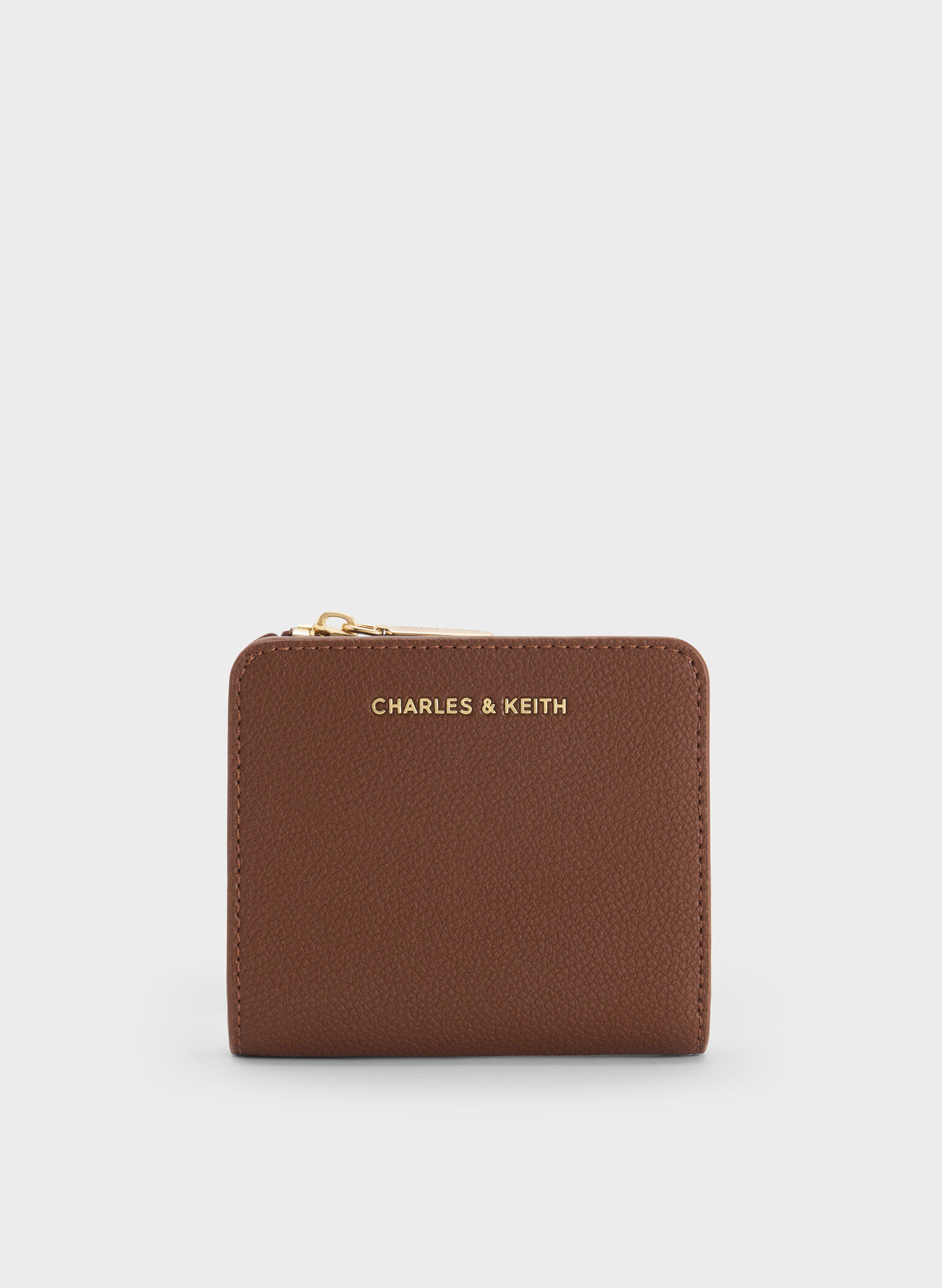 Keely Top Zip Small Wallet, Dark Brown, hi-res