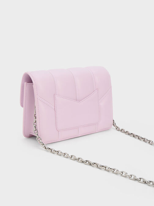 Eudora Chevron Boxy Bag, Lilac, hi-res