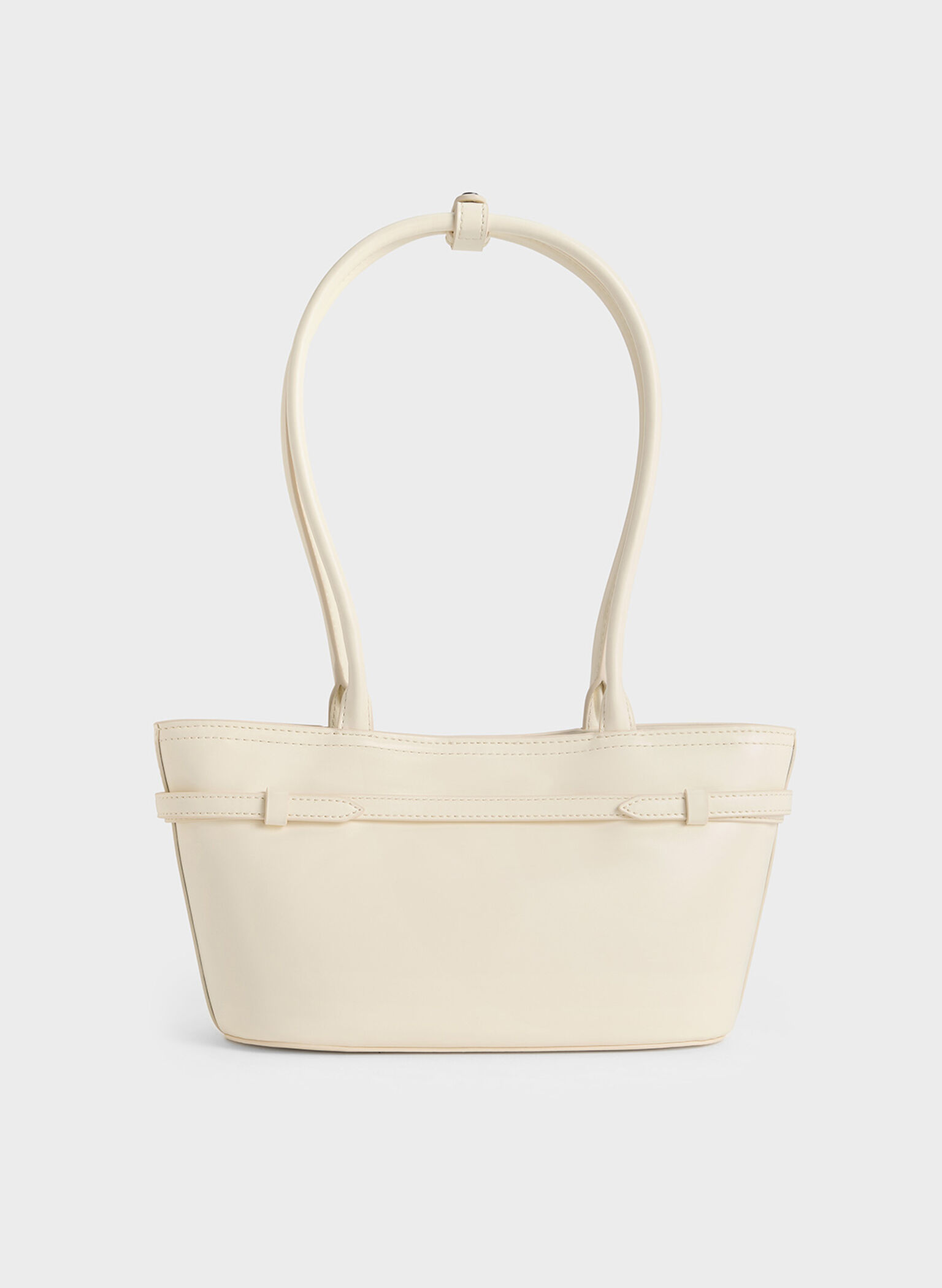 Sloane Elongated-Handle Shoulder Bag, Cream, hi-res